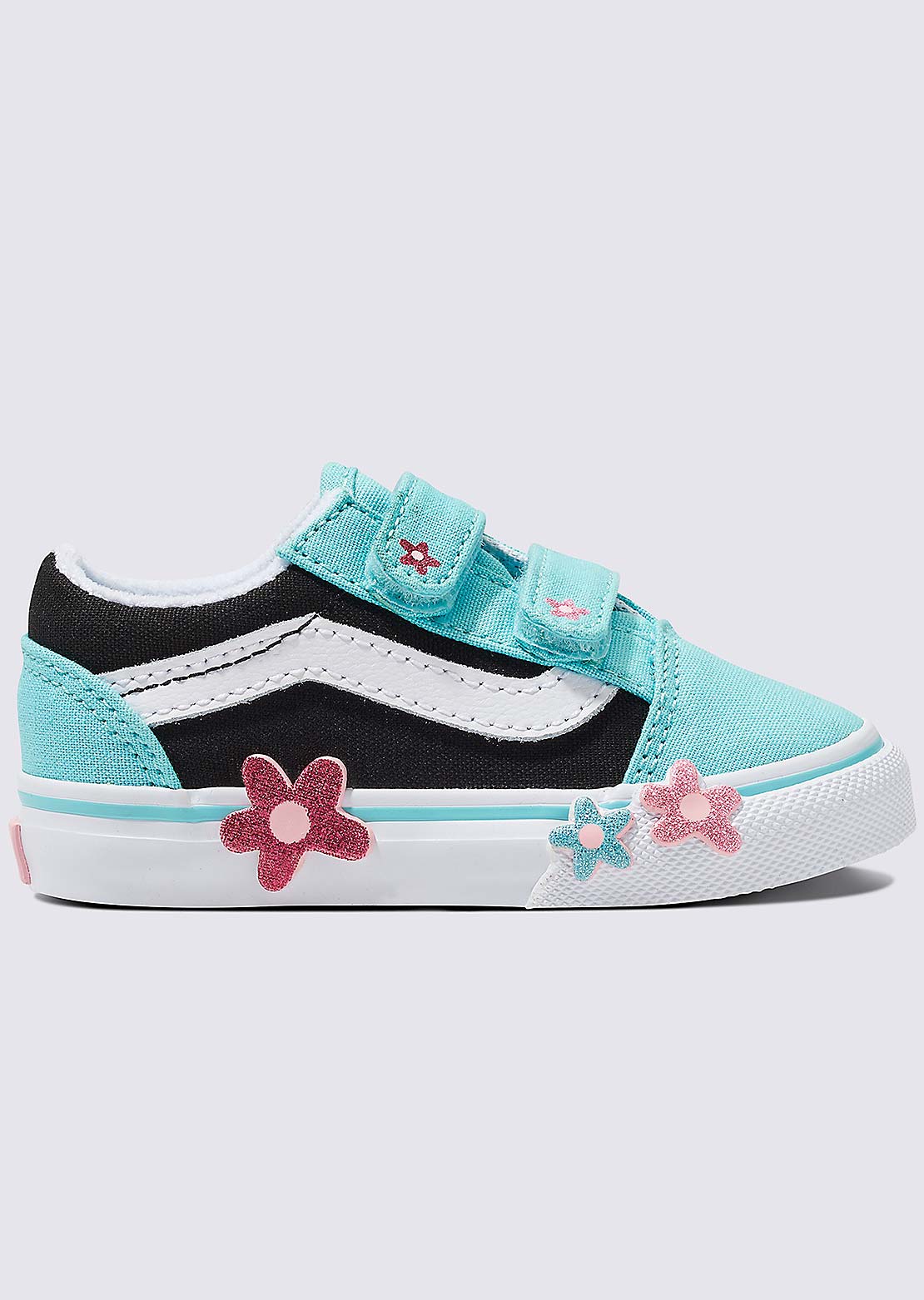 Vans Toddler Old Skool V Flower Shoes Tumblr Cheap Pice