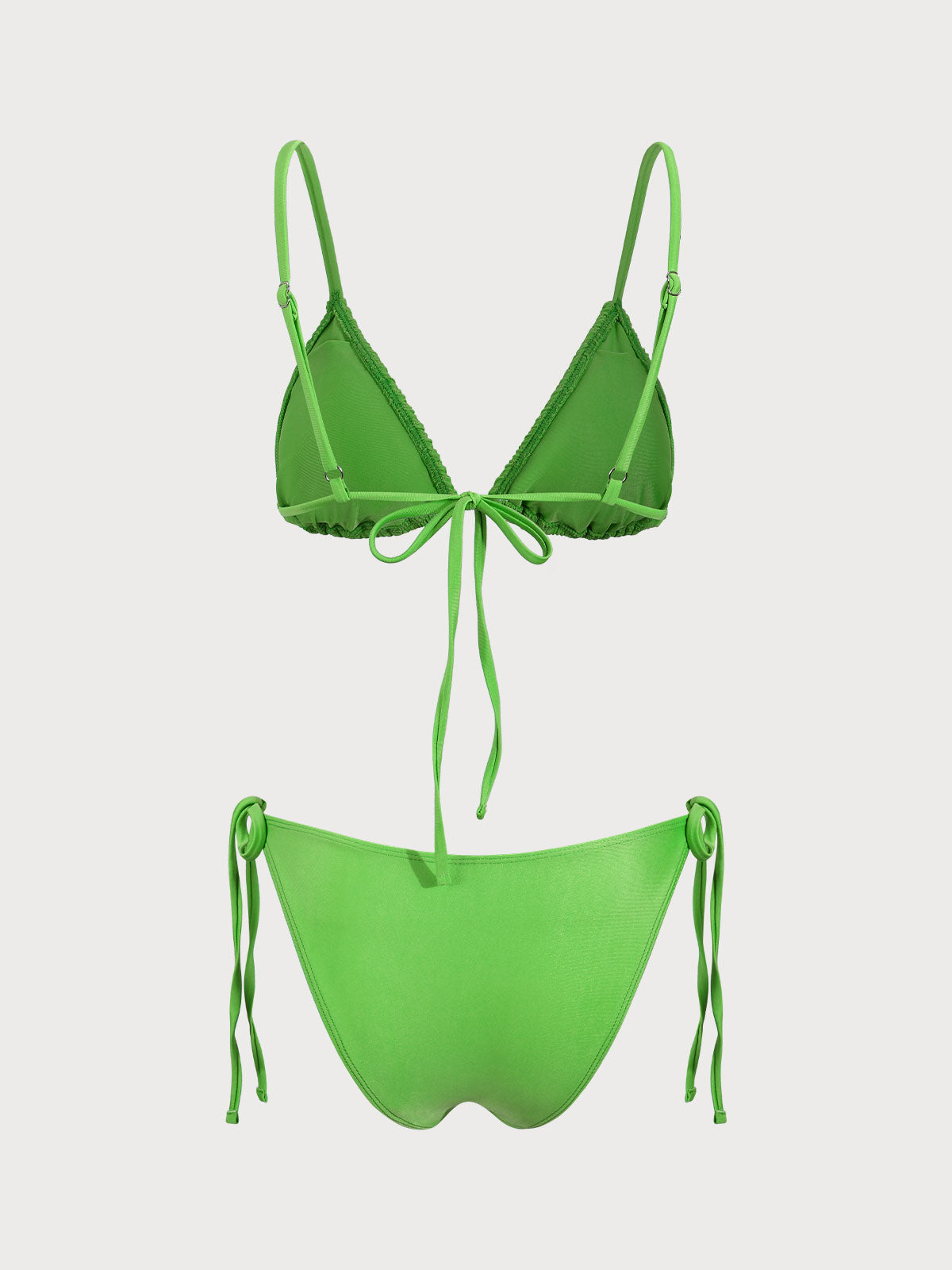 Green Ruched Knot Bikini Set Free Shipping Recommend