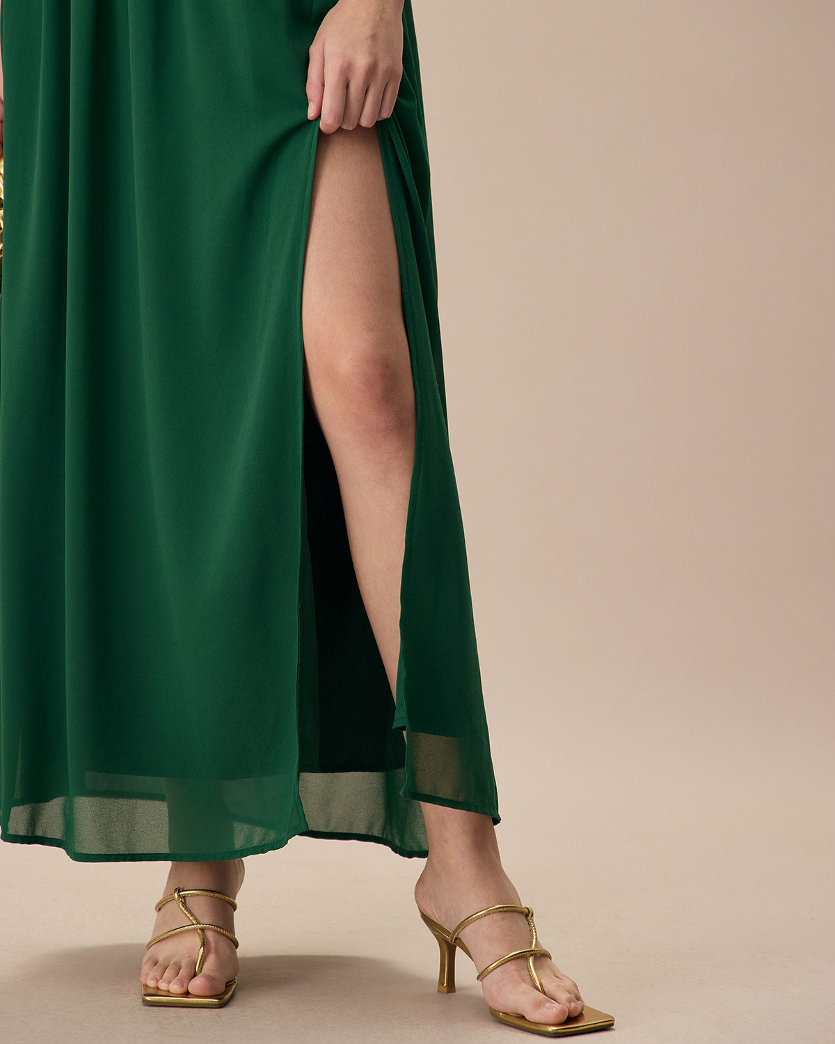 The Green Sweetheart Neck Ruched Maxi Dress Free Shipping New Styles