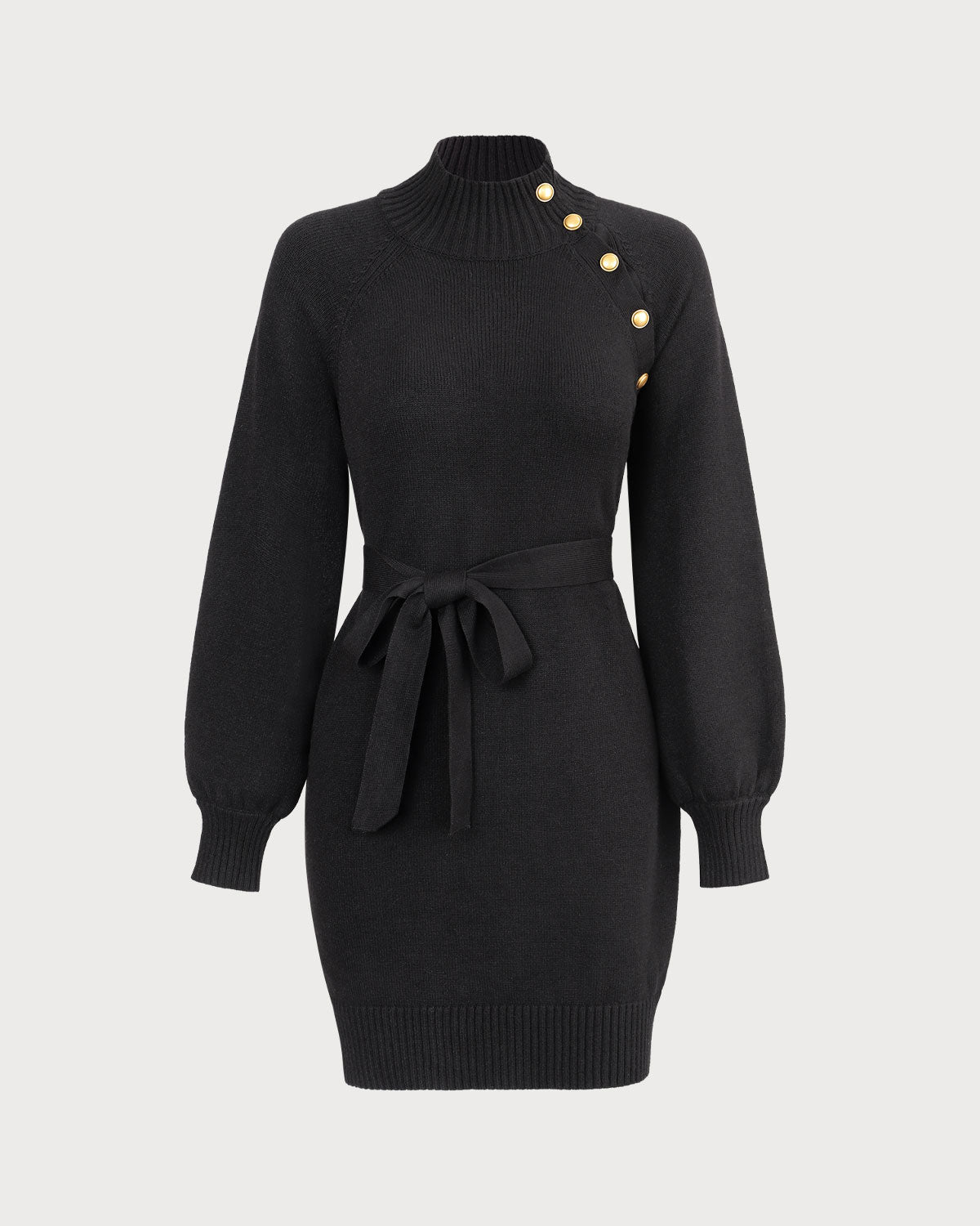 The Black Lantern Sleeve Sweater Mini Dress Buy Cheap Limited Edition