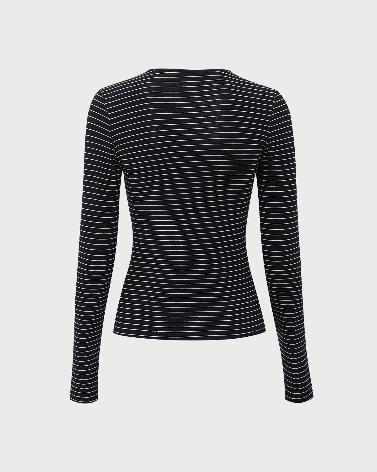 Black Square Neck Striped Knit Tee Cheap Sale The Cheapest