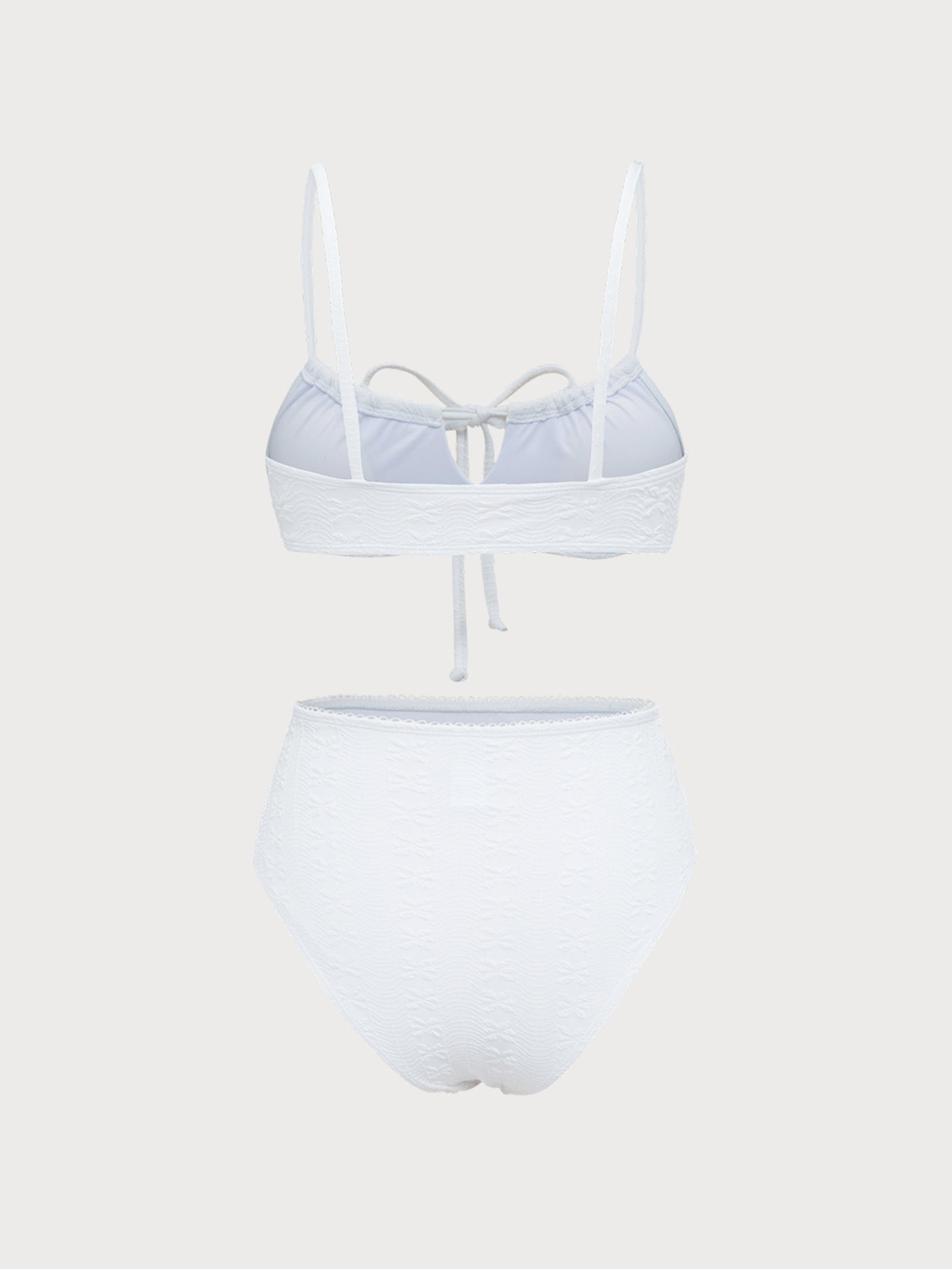 White Front Strap Bikini Set Discount Sast