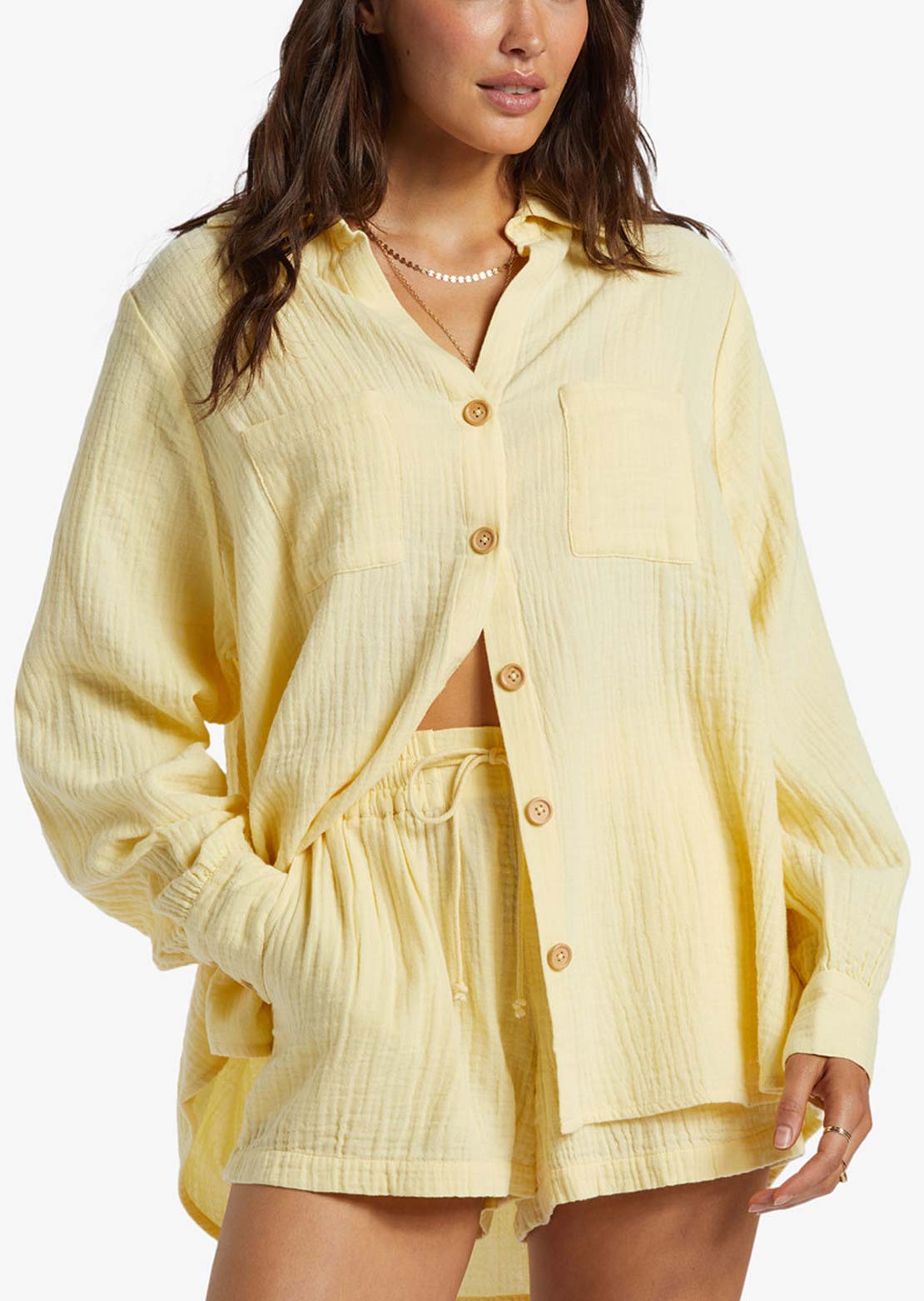 Billabong Women's Swell Blouse Button Up Shirt