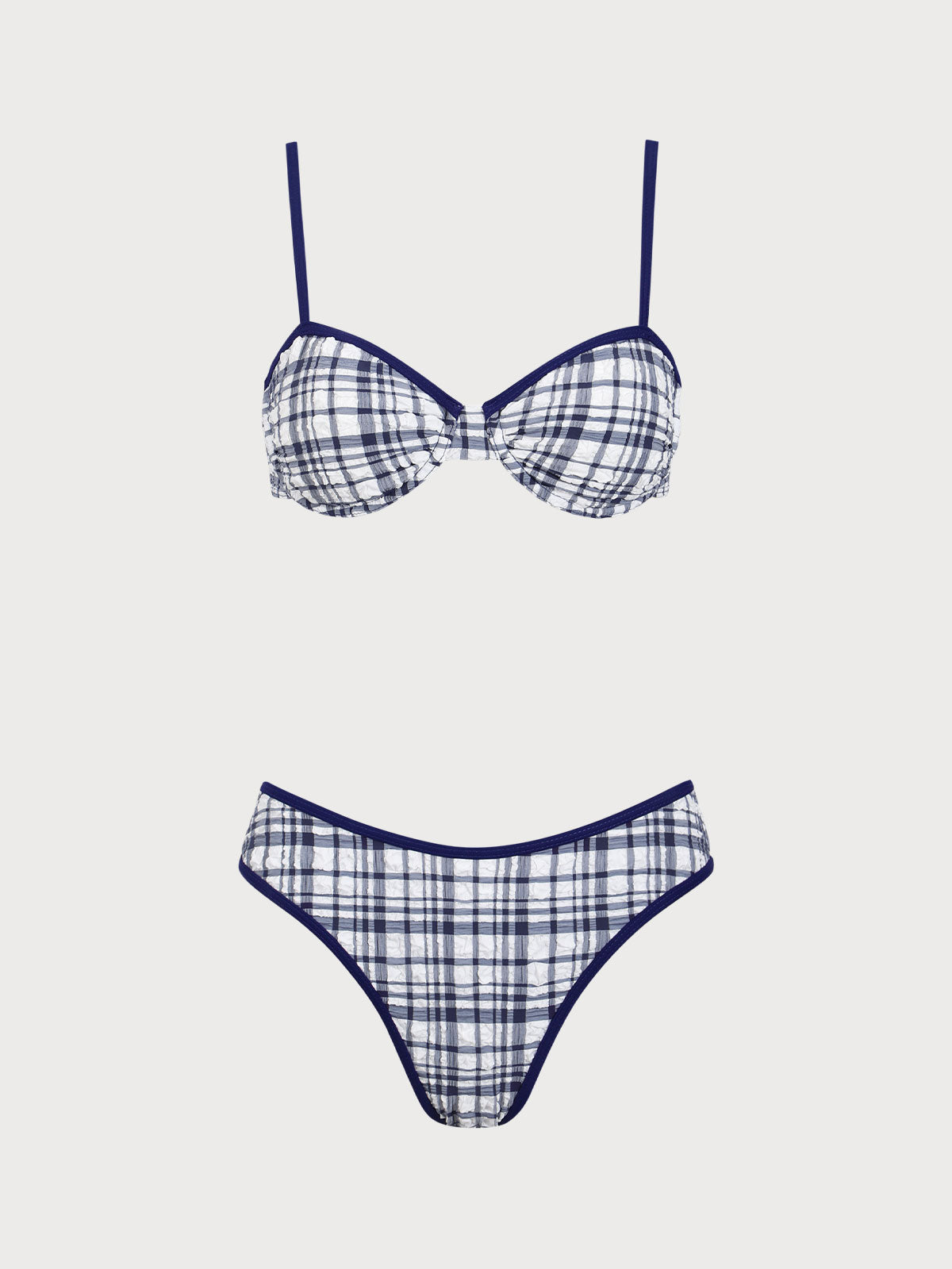 Plaid Underwire Bikini Set Outlet Buy