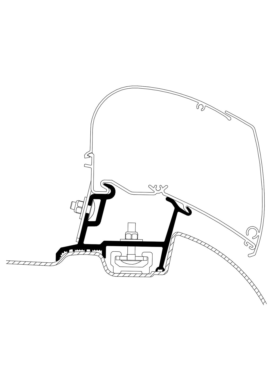 Thule HideAway Awning Adapter Mercedes Sprinter with OE Track Limited Edition Sale Online