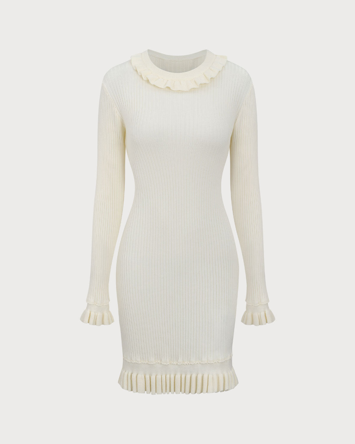 White Bodycon Sweater Mini Dress Clearance Limited Edition