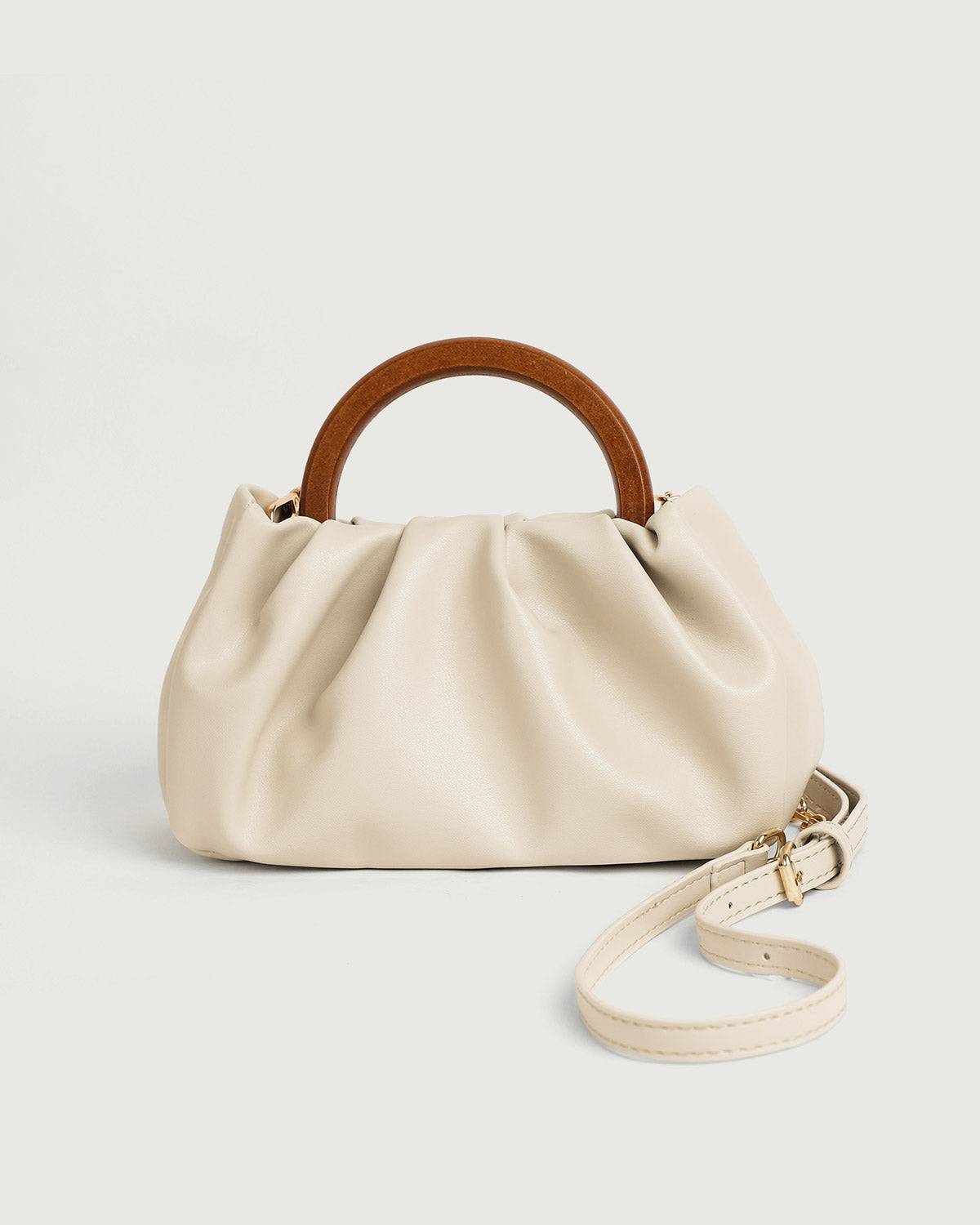 The Solid Ruched Handbag Get To Buy For Sale