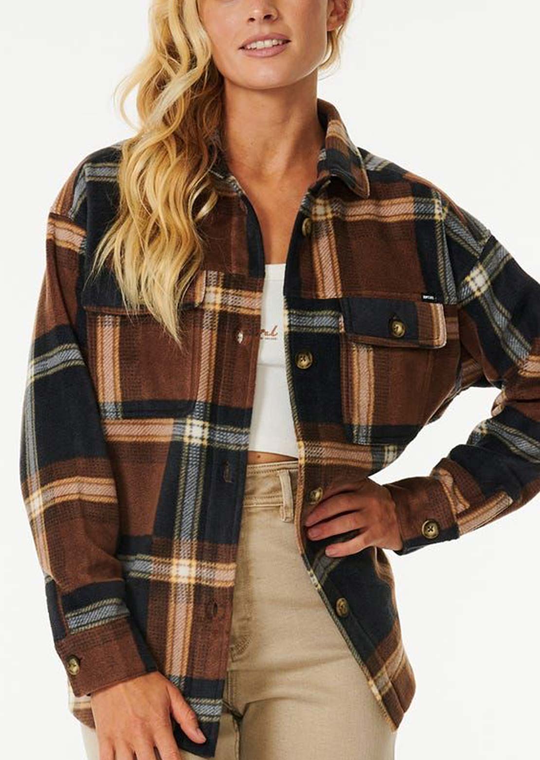 Rip Curl Women's Sun Club Flannel Button Up Shirt