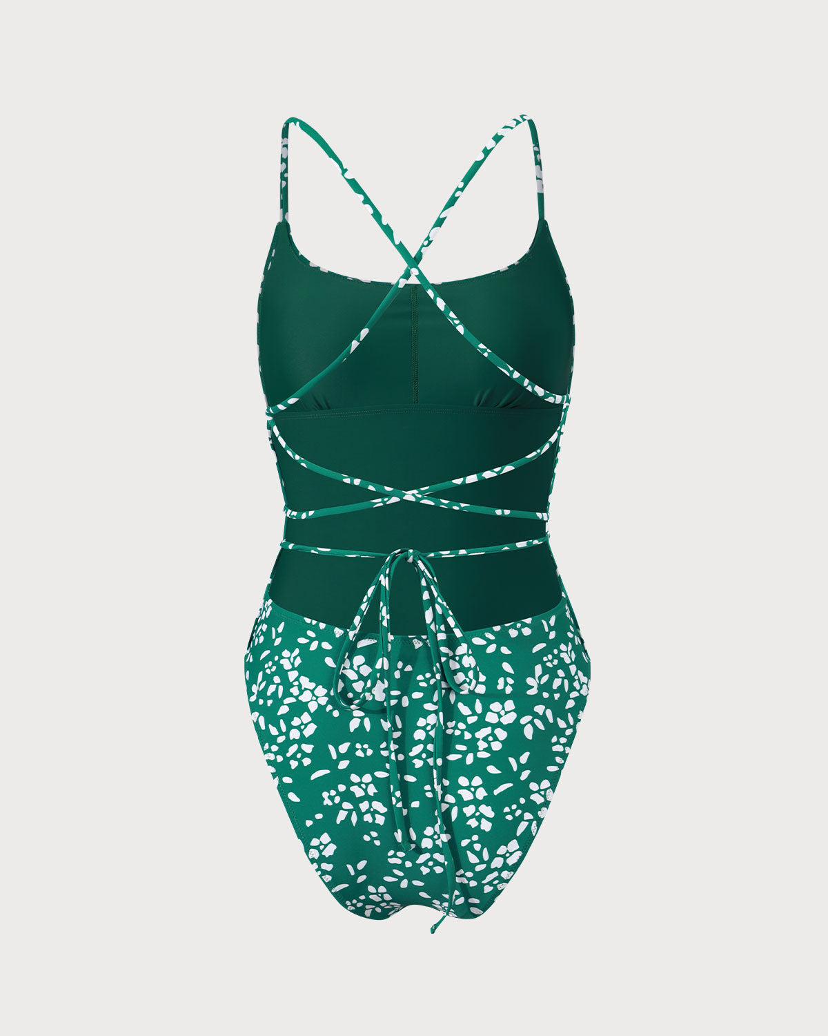 Women's Knitted Floral One-Piece Swimsuit