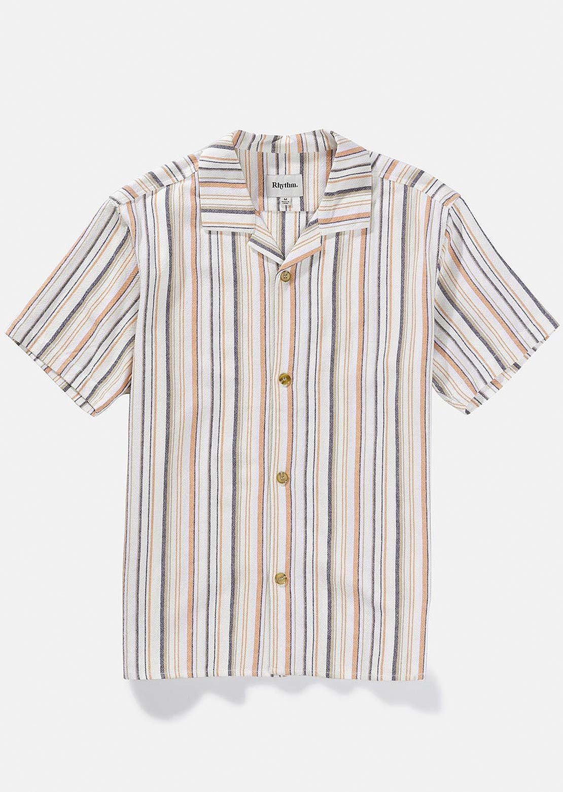 Rhythm Men's Vacation Stripe Button Up Shirt