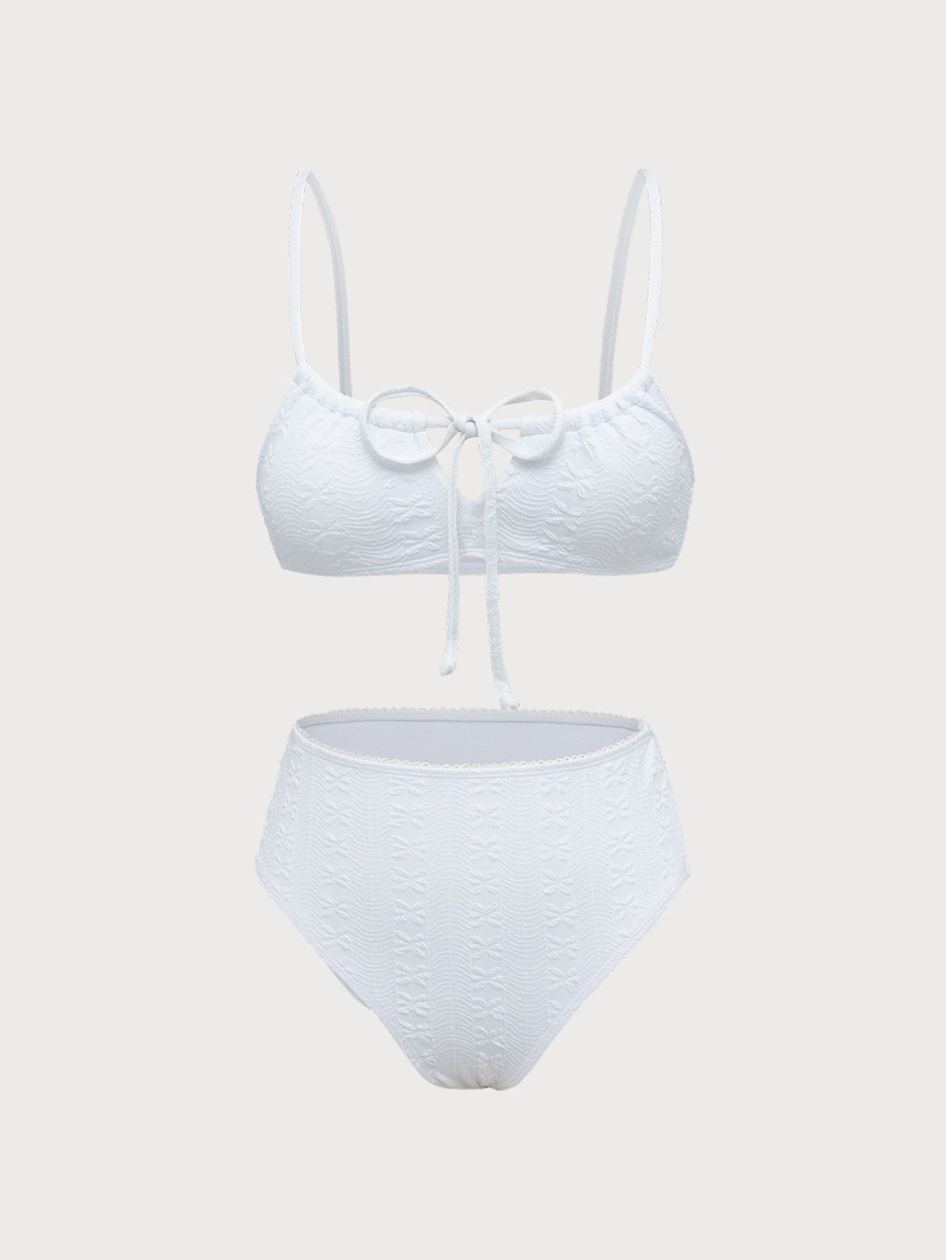 White Front Strap Bikini Set Discount Sast