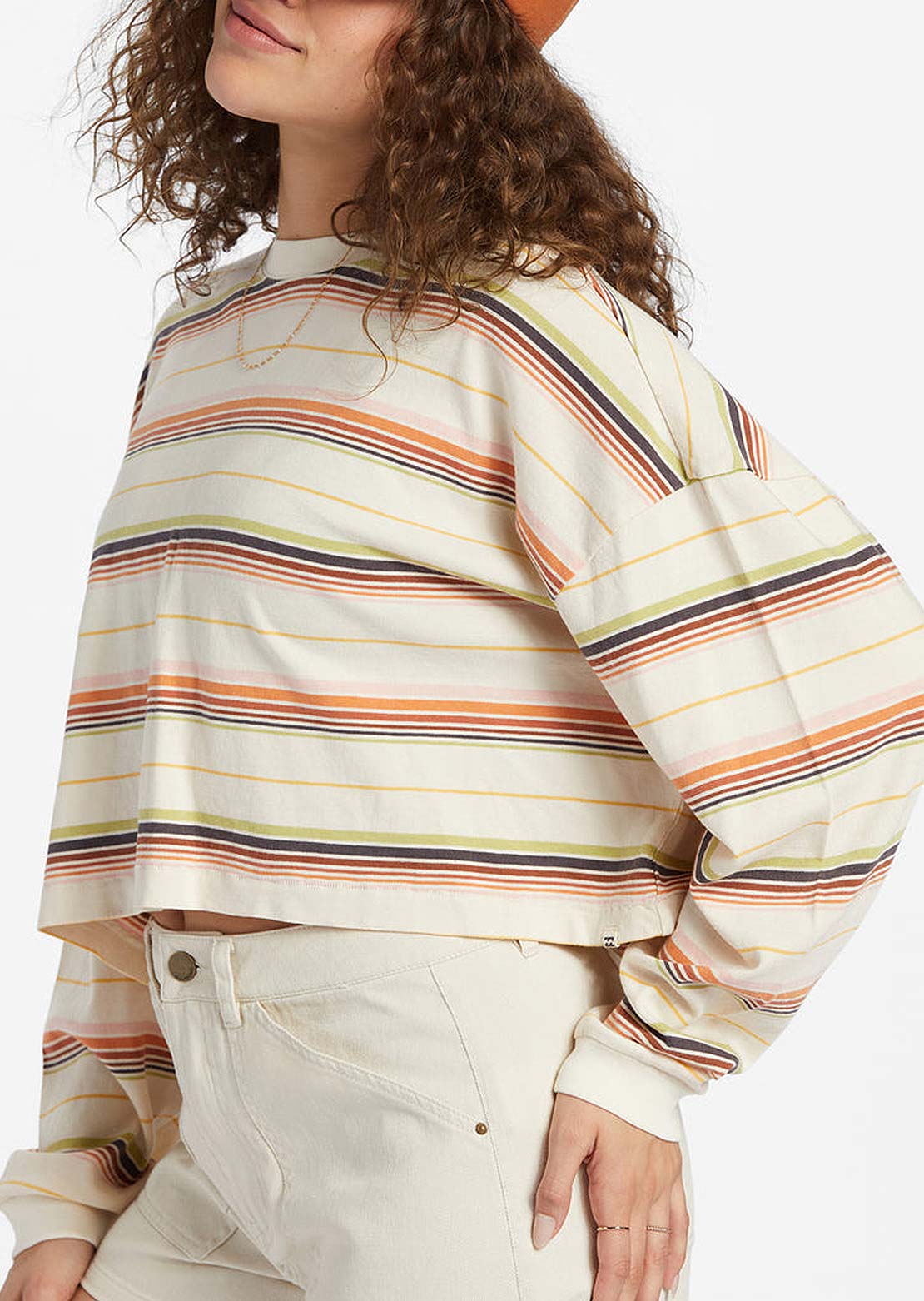 Billabong Women's Beach Boyfriend Stripe T-Shirt