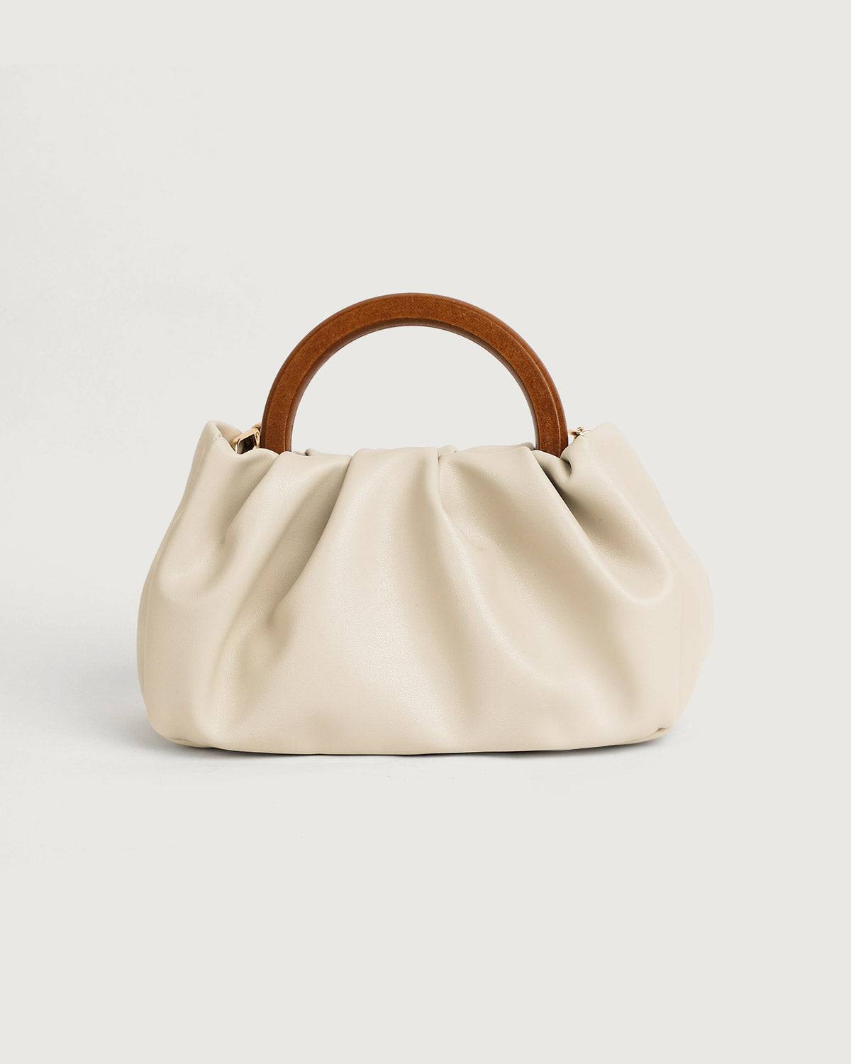 The Solid Ruched Handbag Get To Buy For Sale