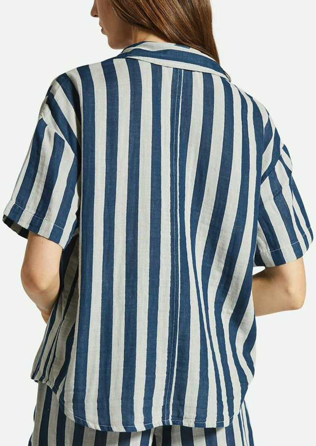 Brixton Women's Mykonos Stripe BF Woven Button Up Shirt