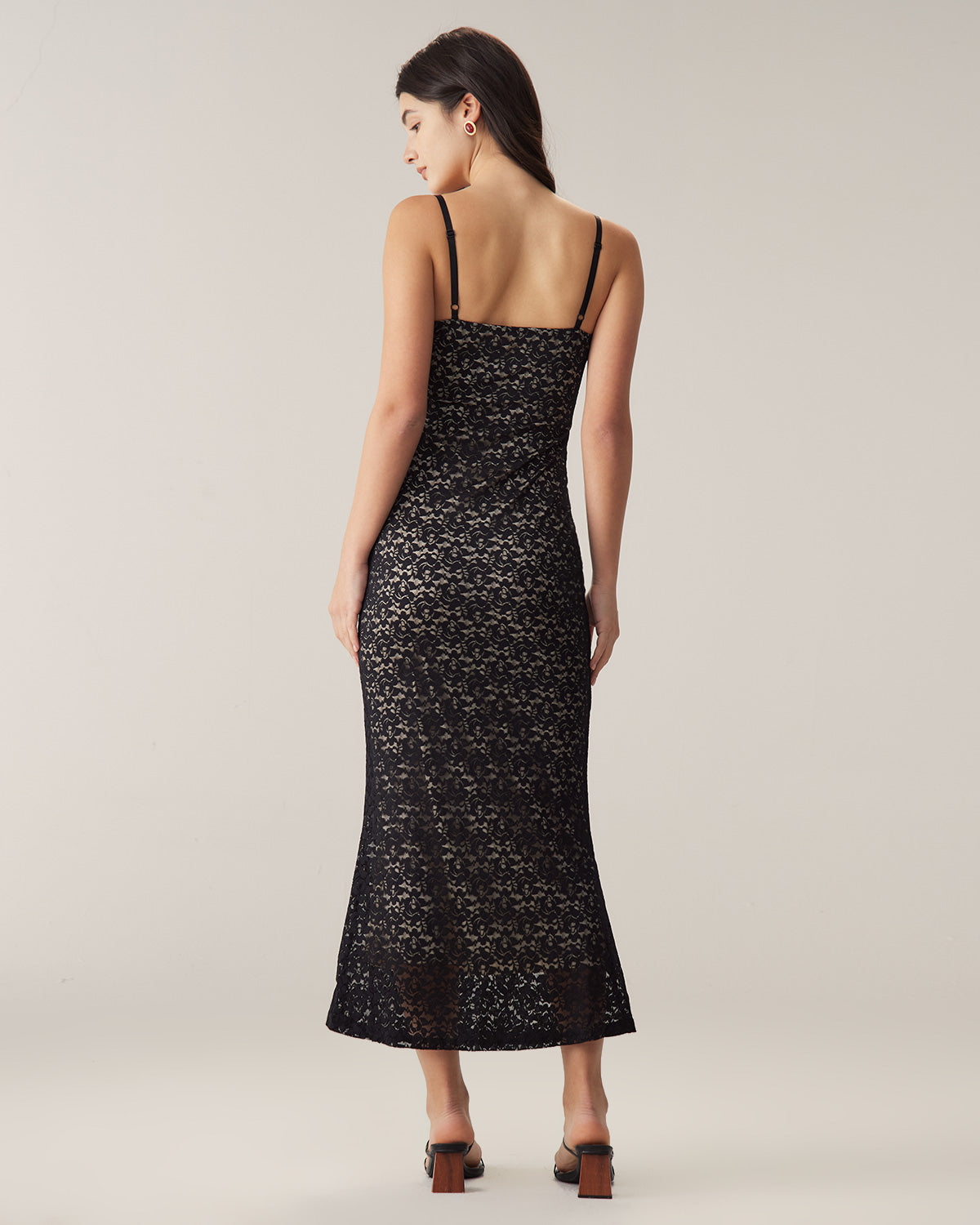 Black Lace Bodycon Slip Maxi Dress Online Online Clearance