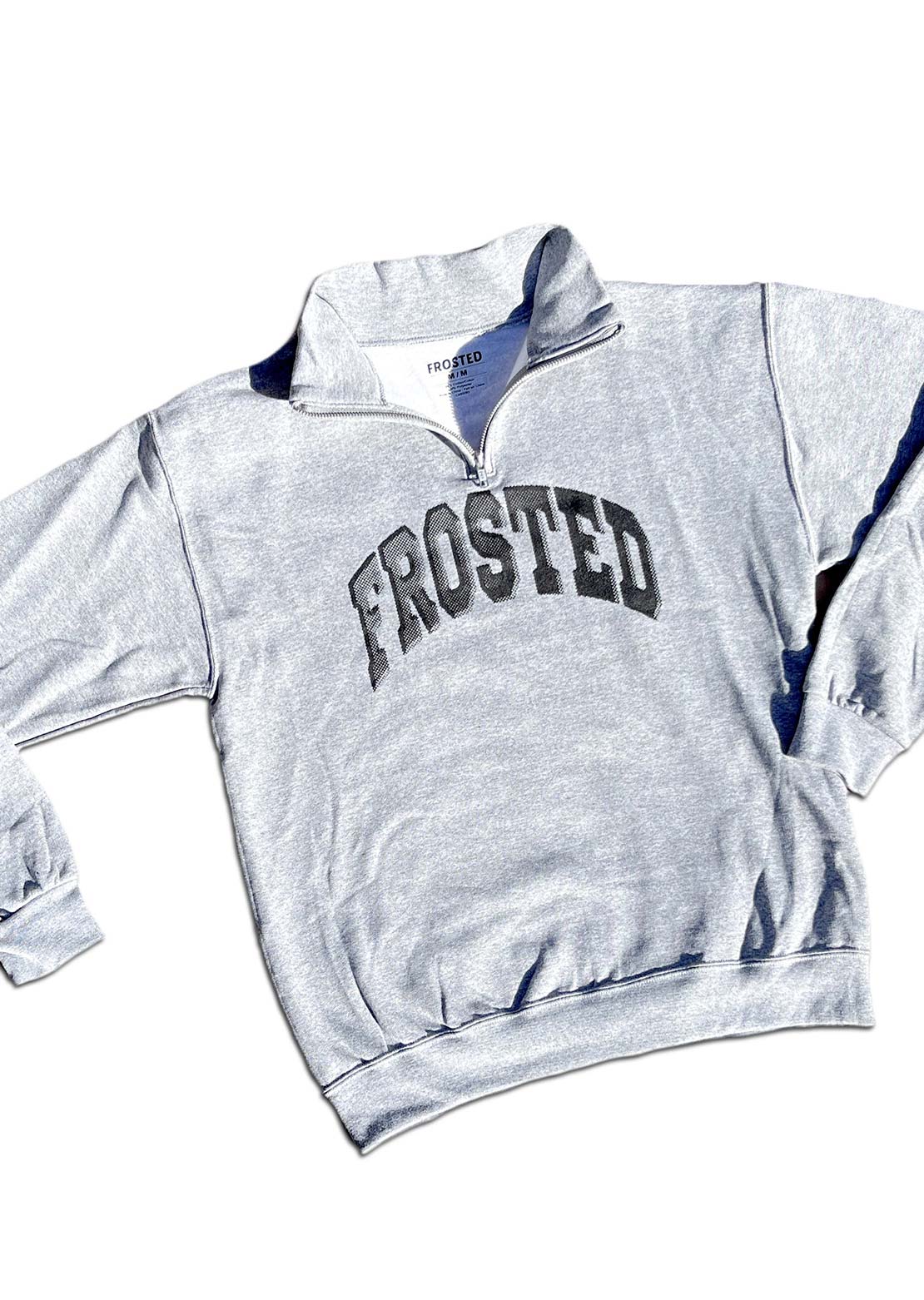 Frosted Unisex Varsity Logo Quarter Zip Longsleeve Cheap Sale Best Store To Get