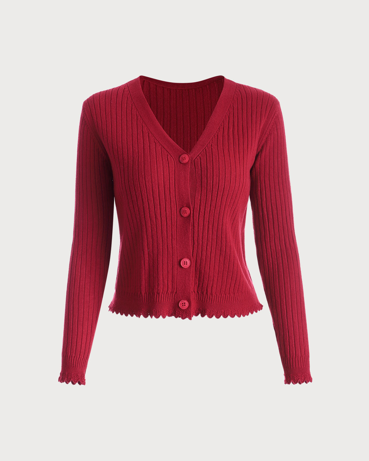 The Solid V Neck Ribbed Cardigan Cheap Best Store To Get