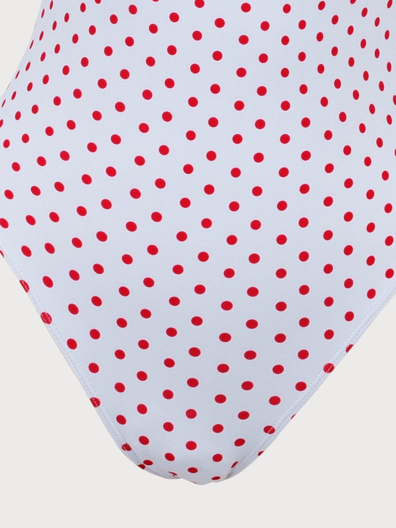 Red Contrast Polka Dot One-Piece Swimsuit Clearance Limited Edition