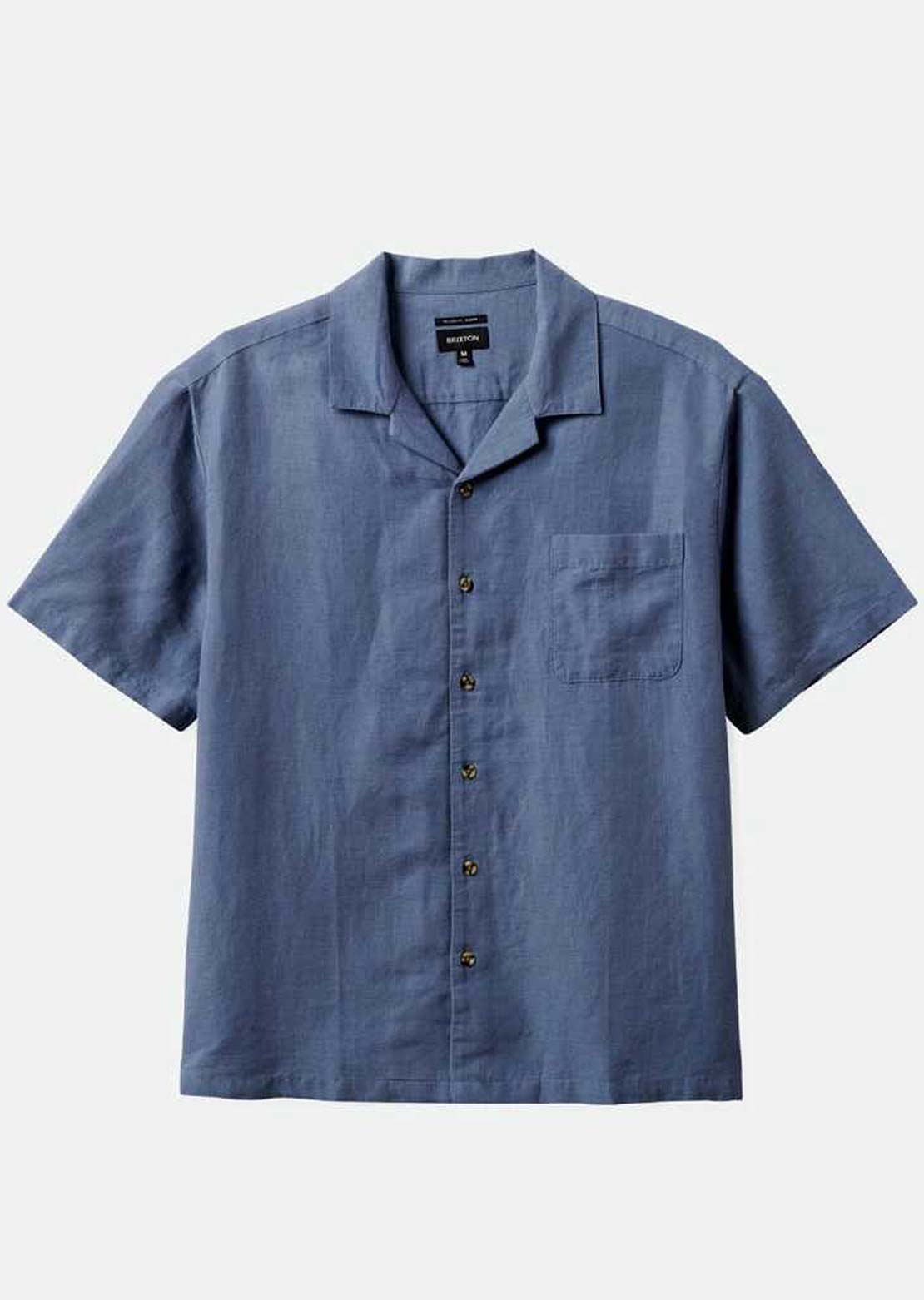 Brixton Men's Bunker Linen Blend Button Up Shirt