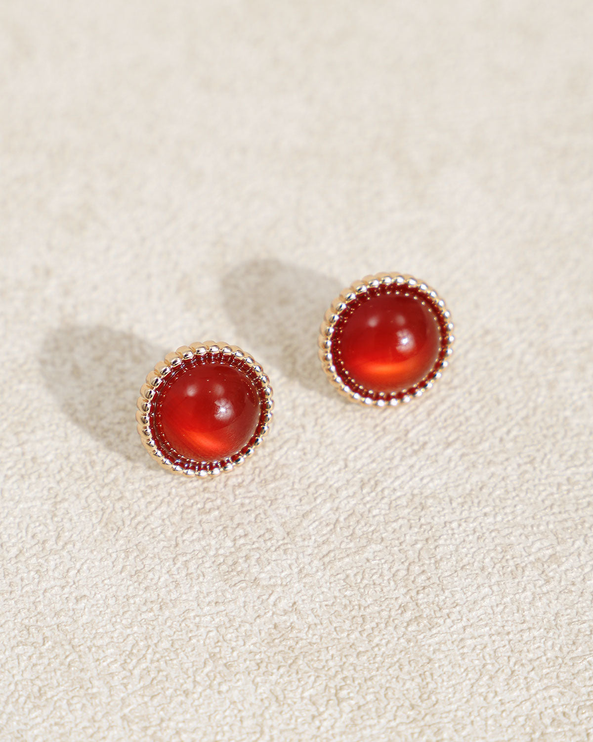 Red Gold-Plated Earrings Discount 2025 Unisex