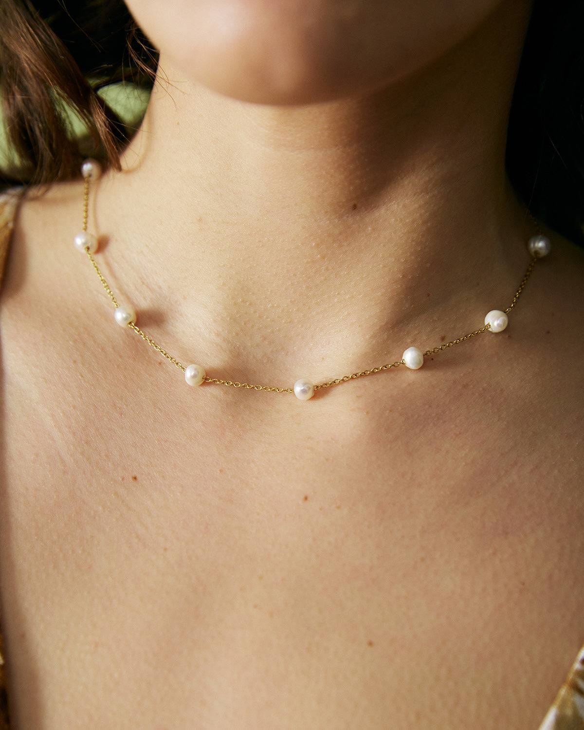 The Pearl Cable Chain Necklace Cheap Best