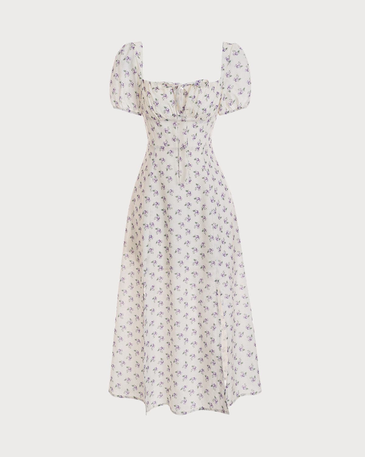 The Short Sleeve Floral Ruched Midi Dress Clearance For Nice