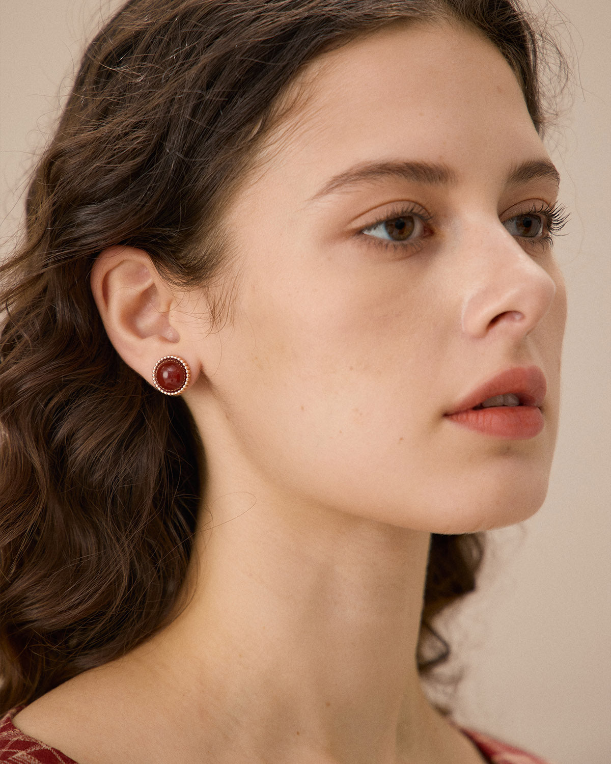 Red Gold-Plated Earrings Discount 2025 Unisex