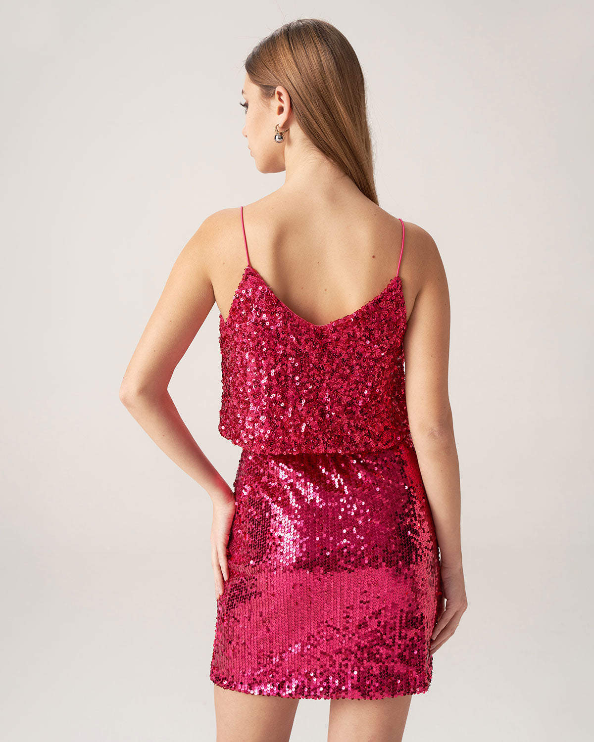 Bettydress Red Sequin Cropped Cami Top From China Sale Online