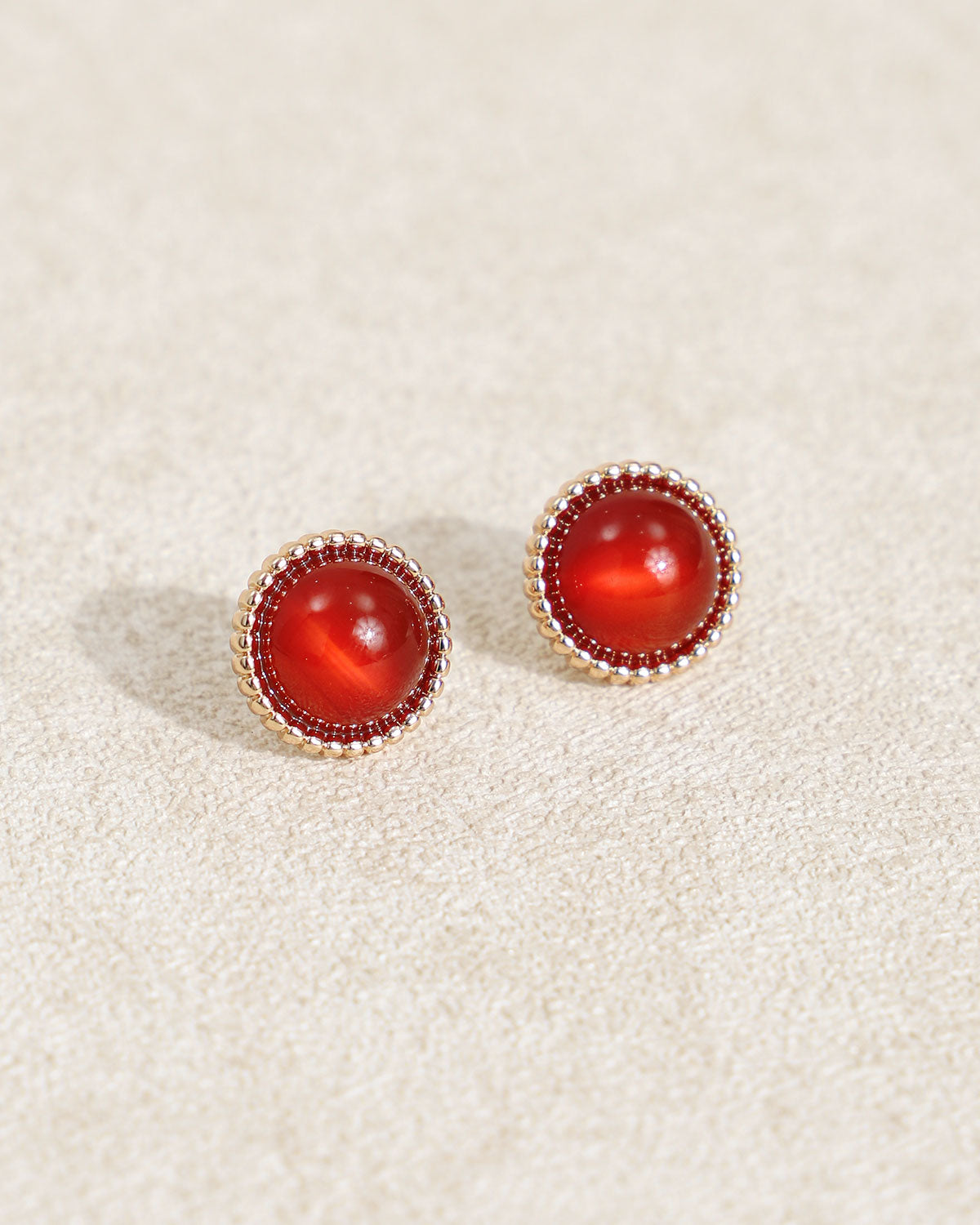 Red Gold-Plated Earrings Discount 2025 Unisex