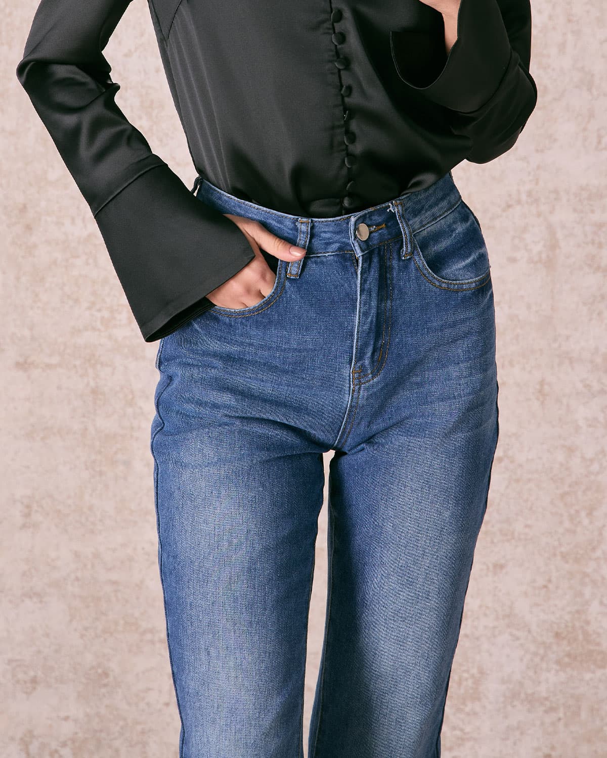 The Blue High Waisted Straight Leg Jeans Buy Cheap Browse