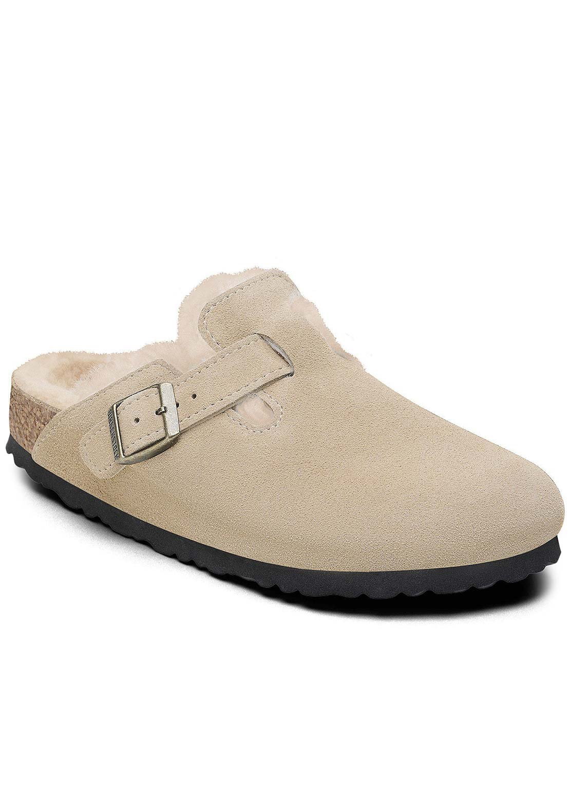 Birkenstock Women's Boston Suede/Shearling Narrow Sandals