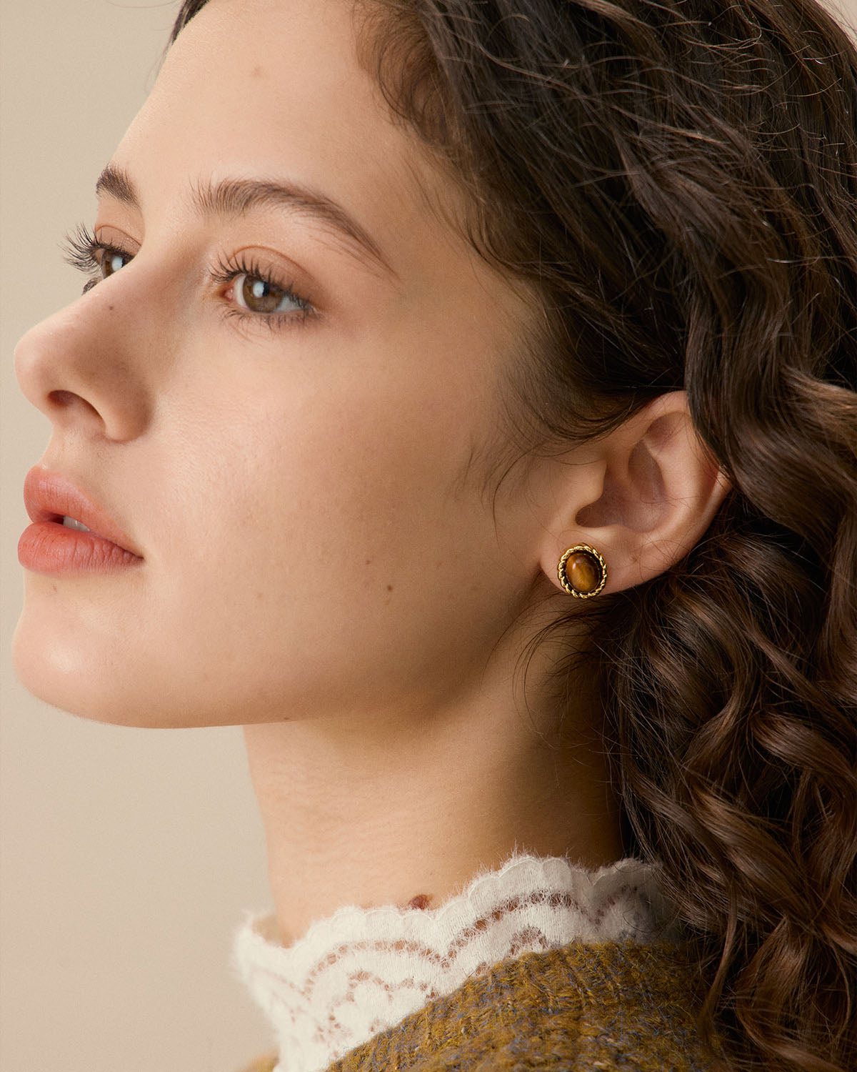 Brown Gold-Plated Earrings Buy Cheap Manchester