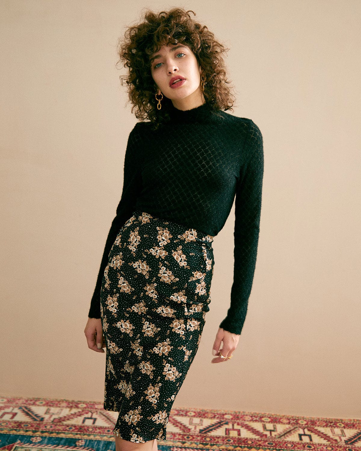 The Floral See-Through Knitwear Manchester Sale Online