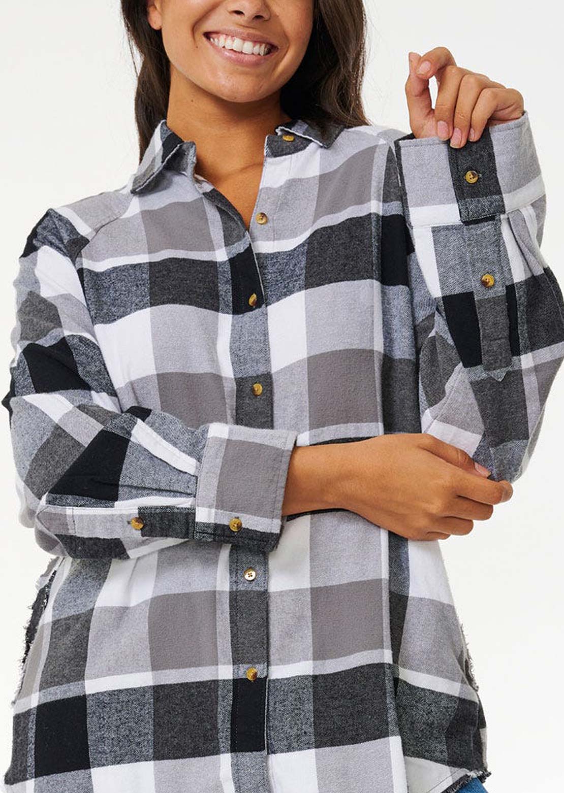 Rip Curl Women's Pacific Dreams Cotton Flannel Button Up Shirt