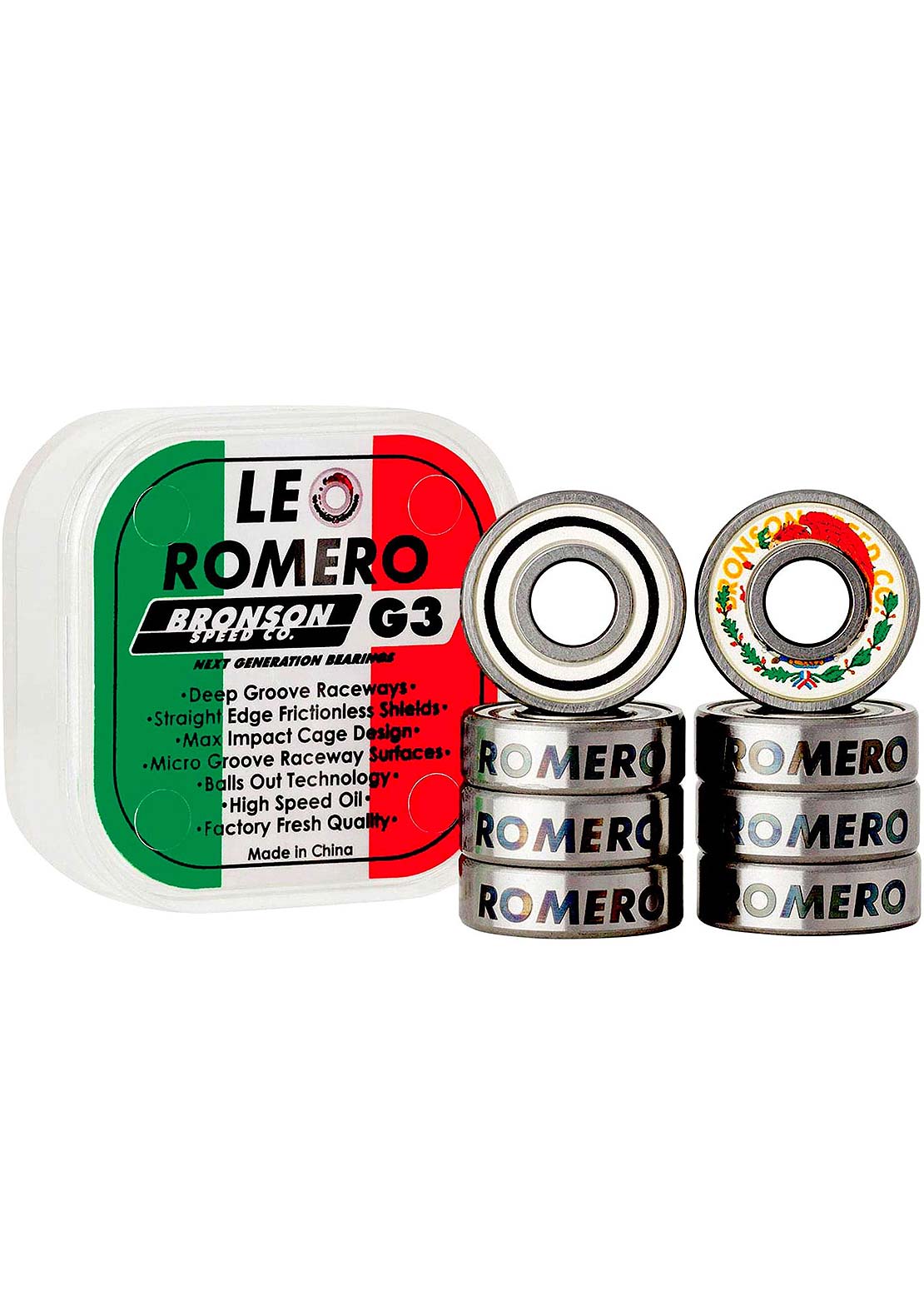 Bronson G3 Leo Romero Skateboard Bearings 100% Authentic Sale Online