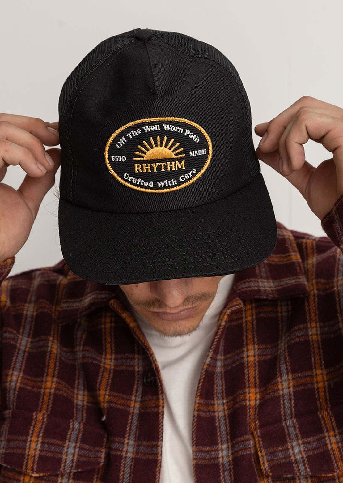 Rhythm Men's Worn Path Trucker Cap