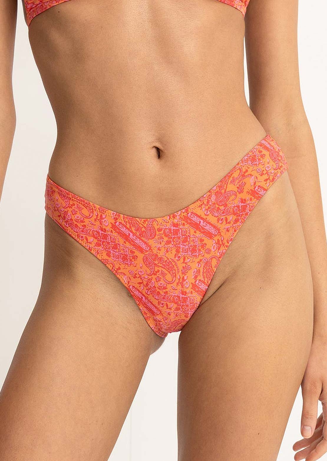 Rhythm Women's Adia Paisley Reversible Holiday Bikini Bottom