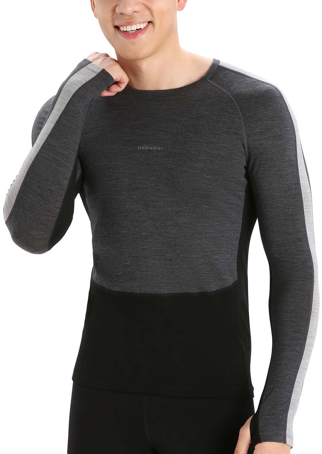 Icebreaker Men's 200 ZoneKnit Longsleeve Crew Thermal Top