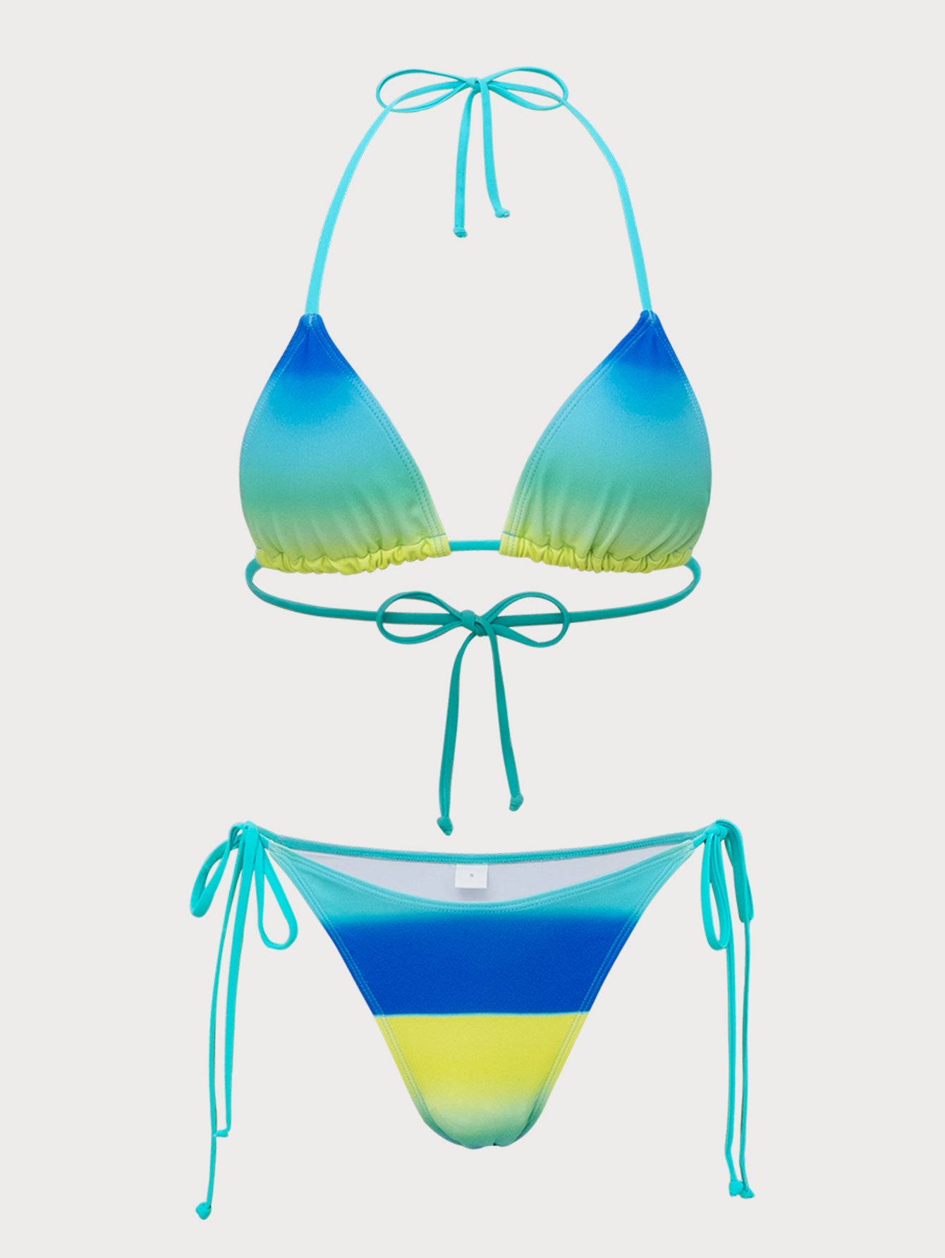 Blue Tie Dye Bikini Set Low Pice