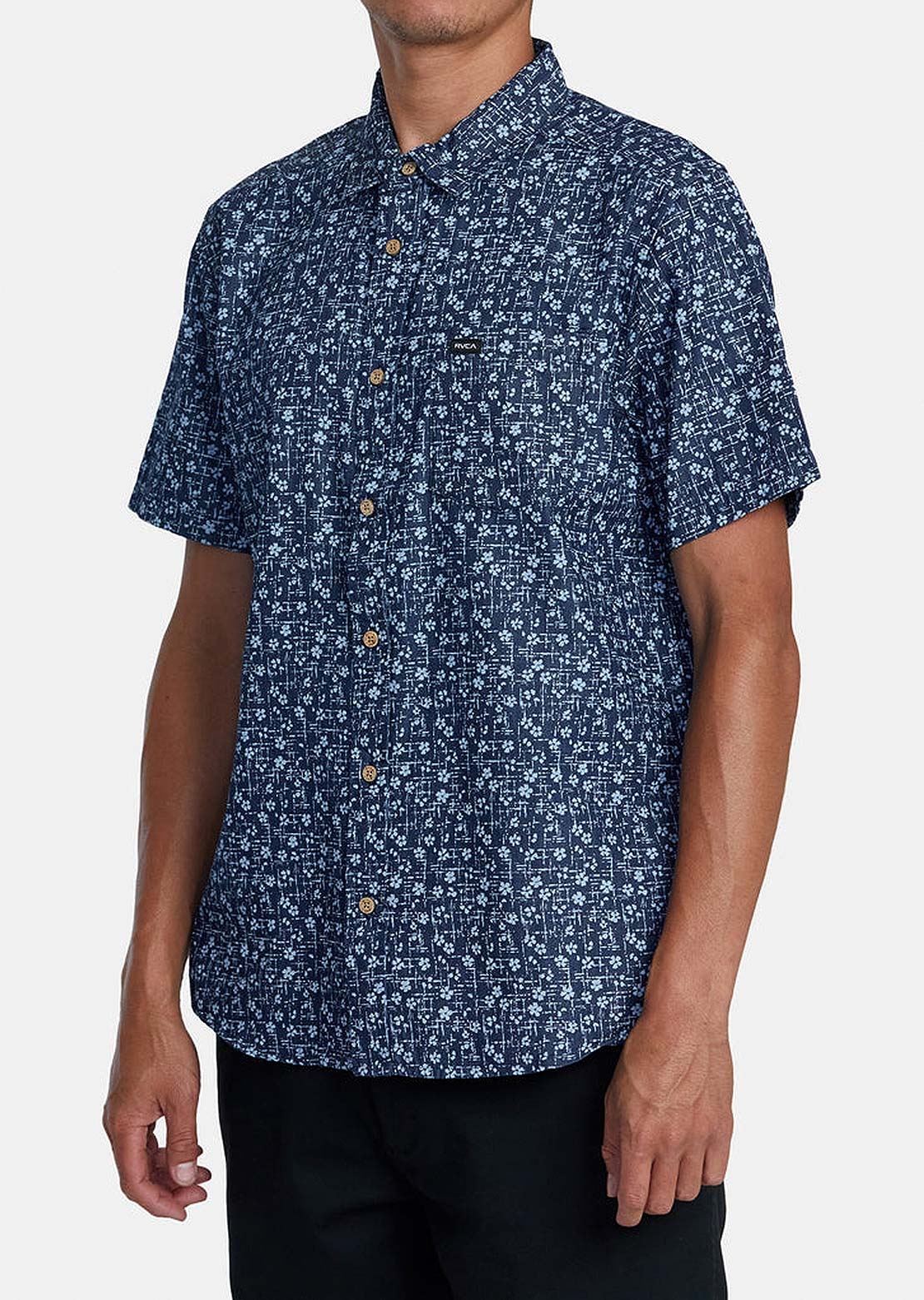 RVCA Men's Frame Chambray Button Up Shirts