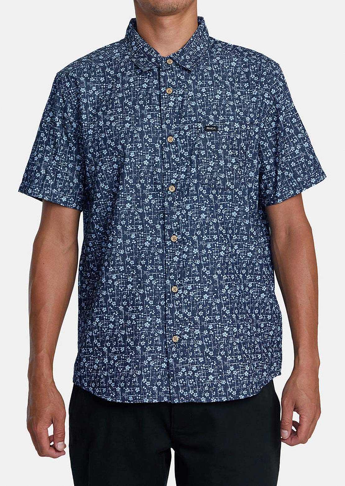 RVCA Men's Frame Chambray Button Up Shirts