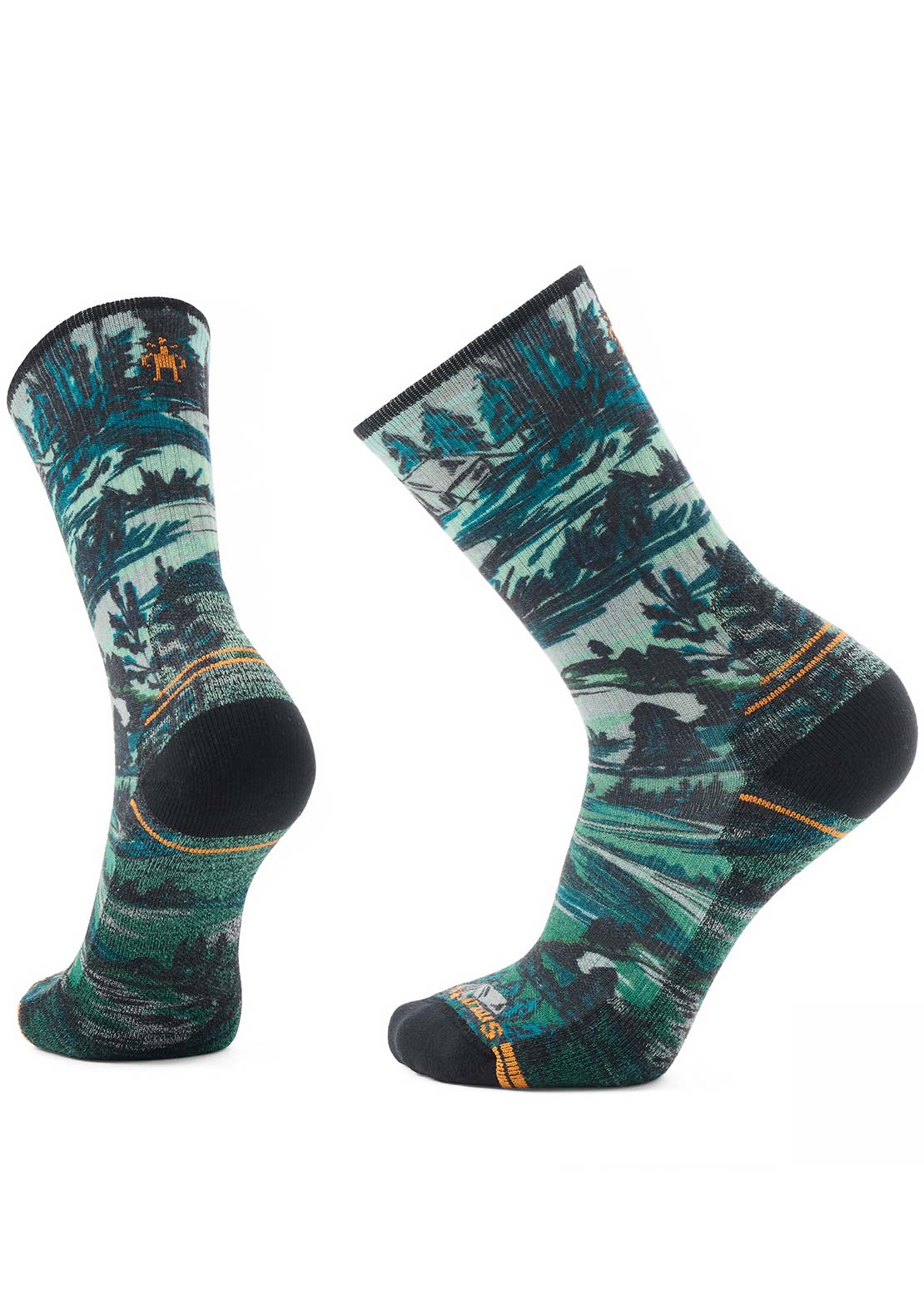 Smartwool Men's Hike Light Cushion Campground Print Crew Socks