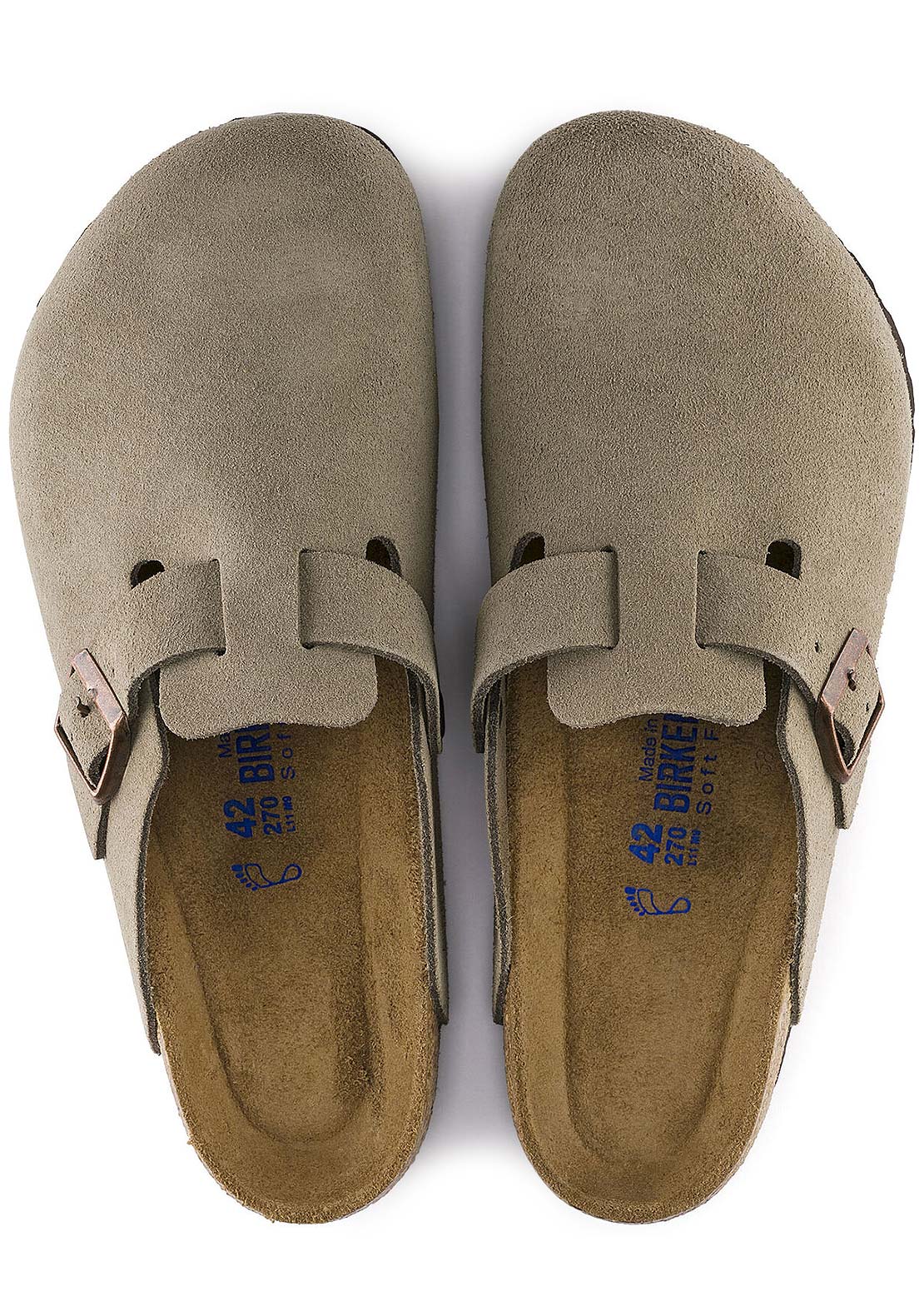 Birkenstock Unisex Boston Soft Suede R Footbed Sandals Outlet Factory Outlet