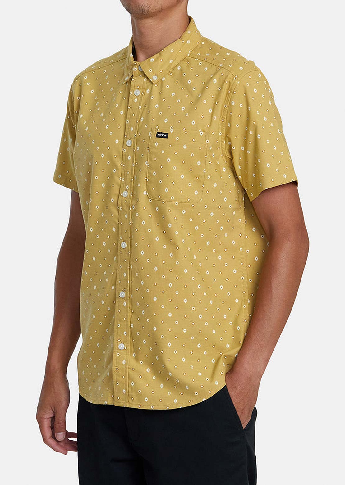 RVCA Men's Thatll Do Print Button Up Shirts