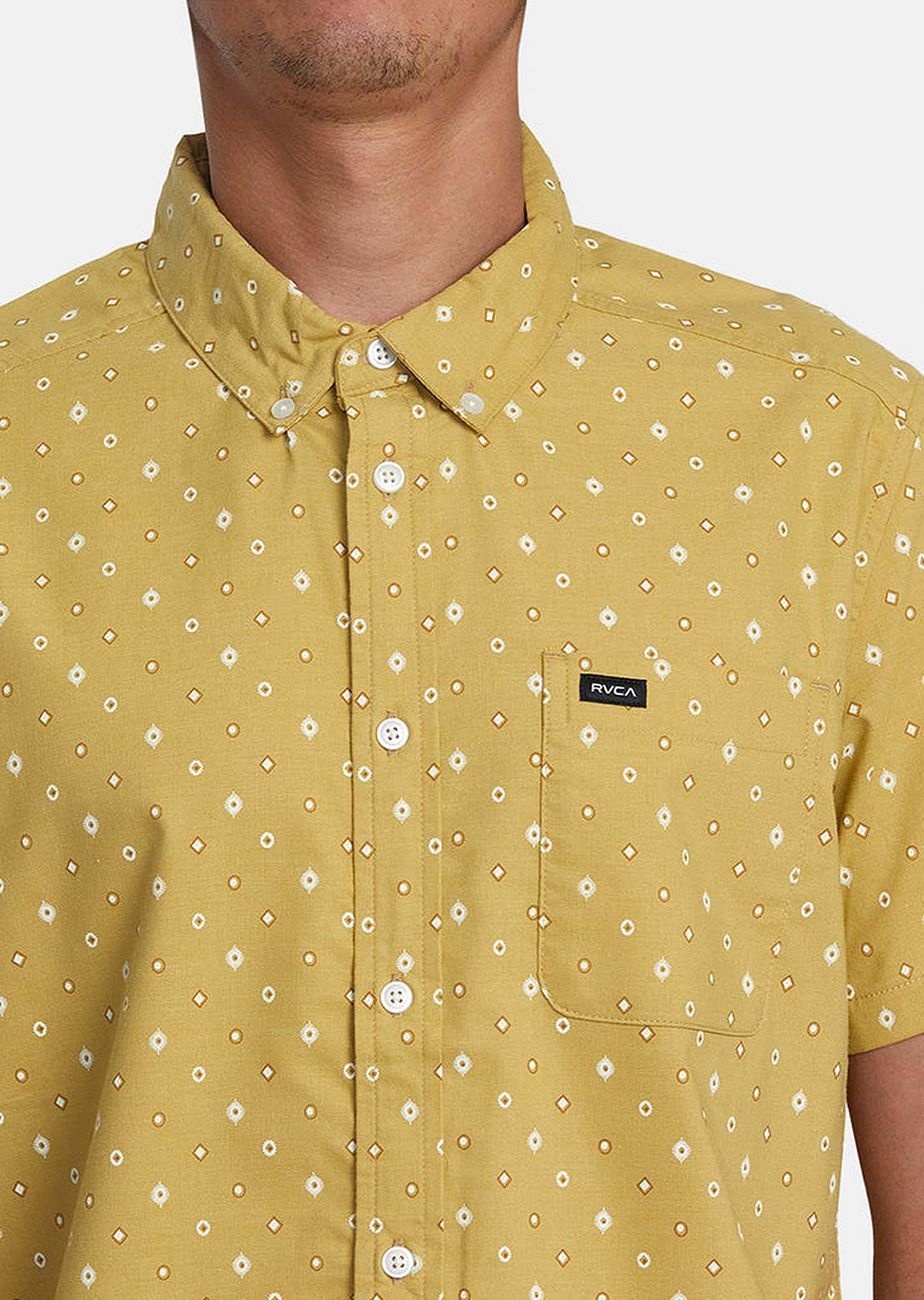 RVCA Men's Thatll Do Print Button Up Shirts