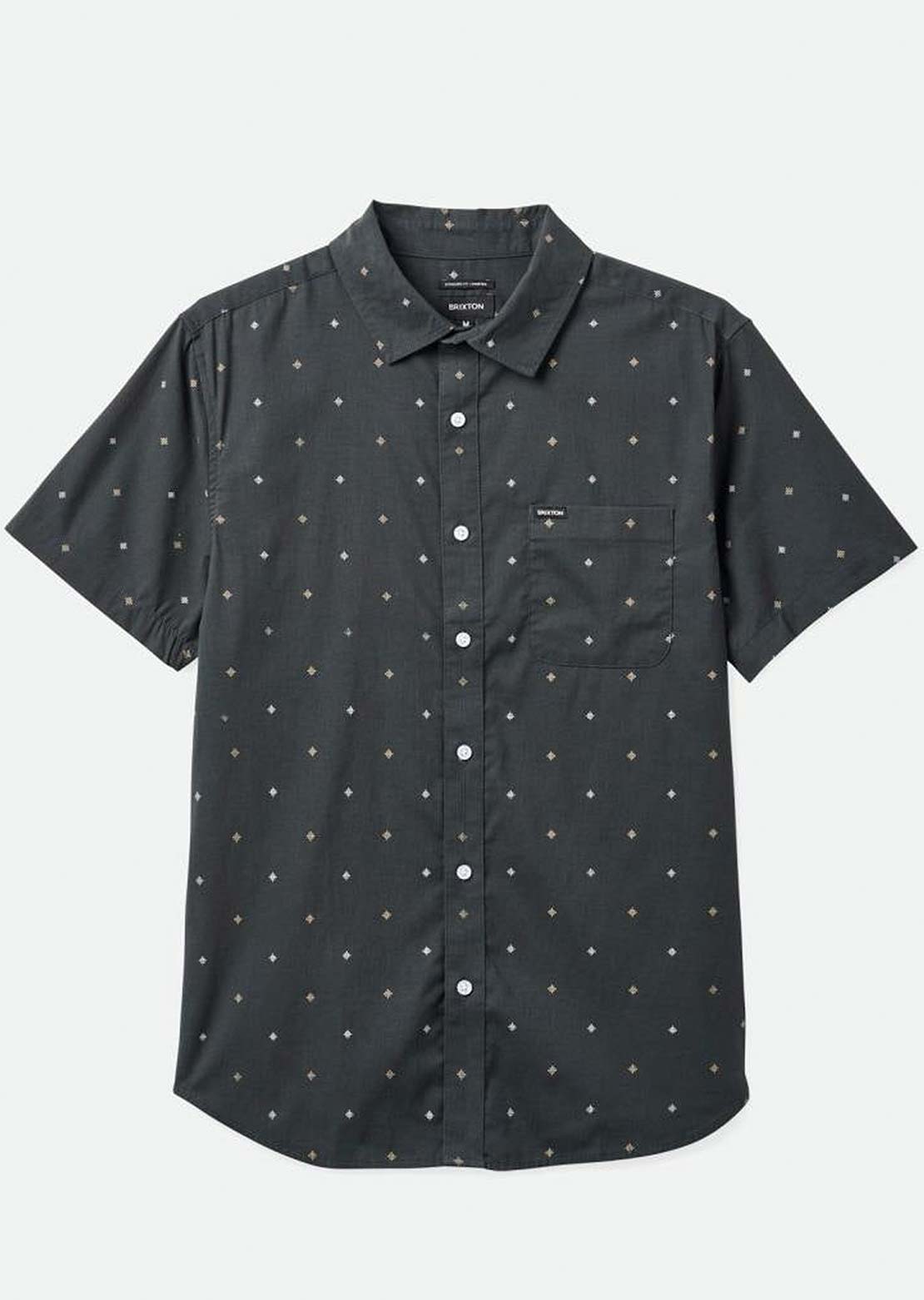 Brixton Men's Charter Print Short Sleeve Woven Button Up Shirt