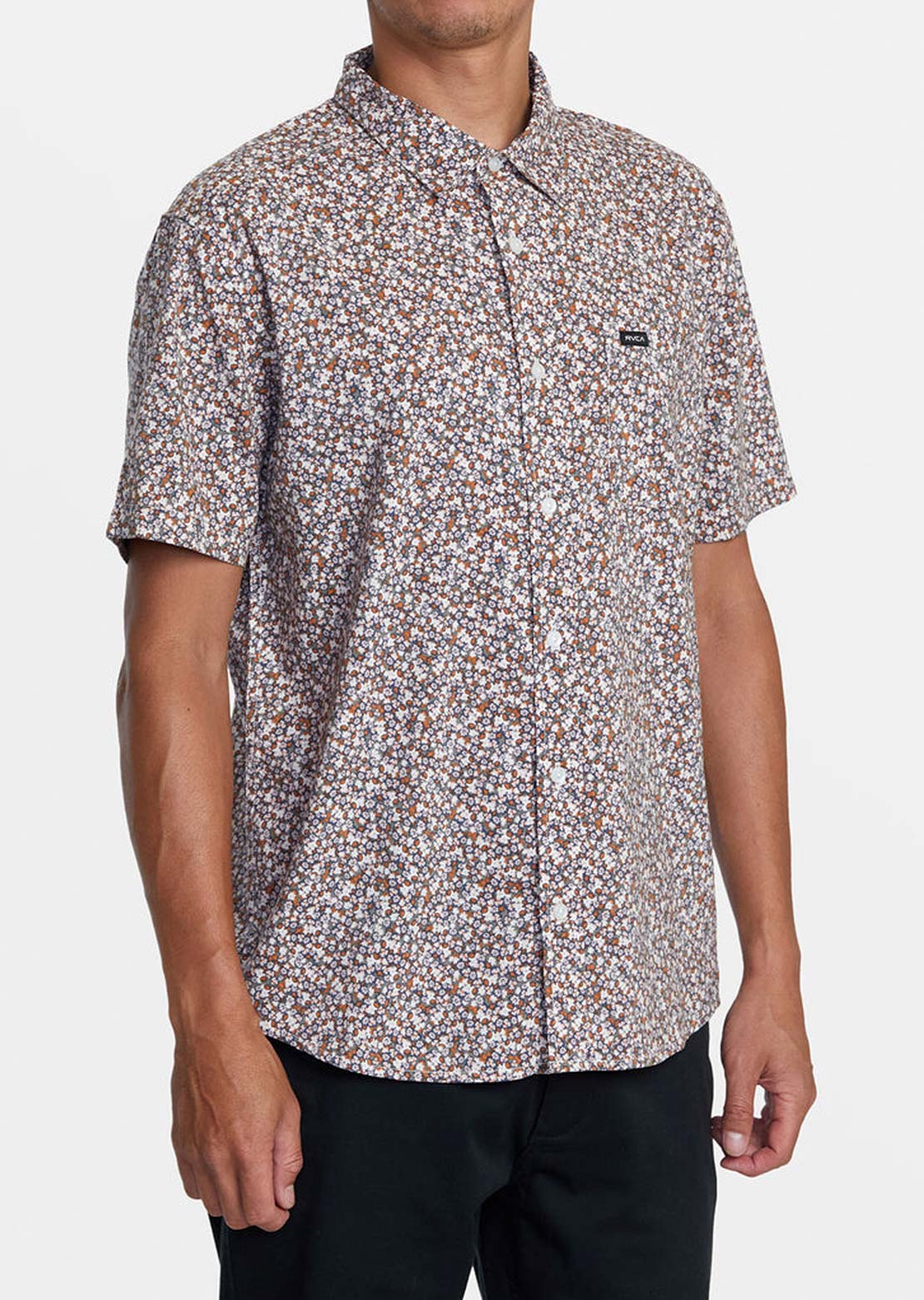 RVCA Men's Micro Garden Button Up Shirts