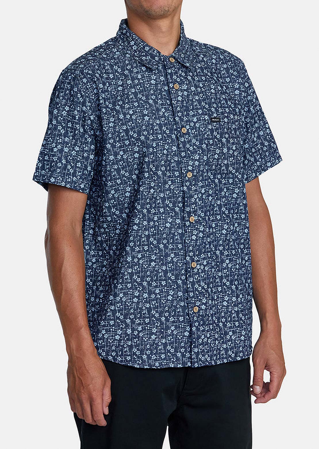 RVCA Men's Frame Chambray Button Up Shirts