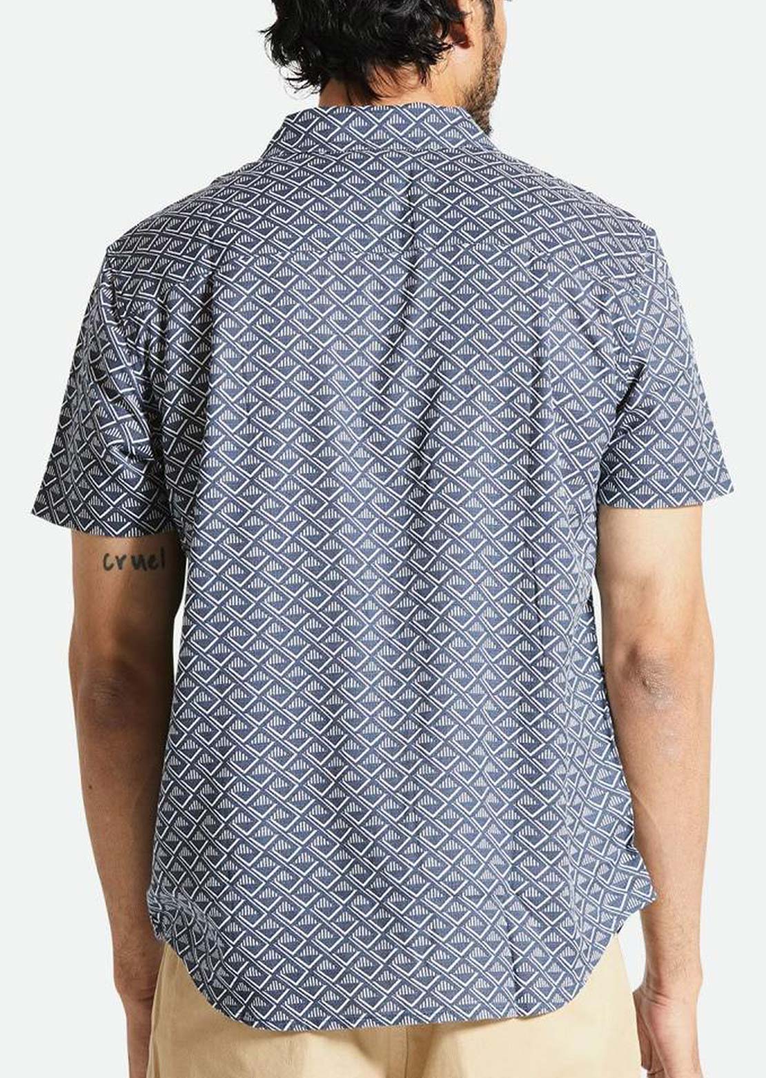 Brixton Men's Charter Print Short Sleeve Woven Button Up Shirt